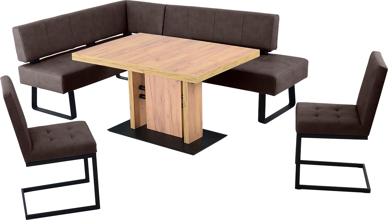 K+W Komfort & Wohnen Essgruppe »Spider II«, (4 tlg.), langer Schenkel wahweise in 2 Breiten, 2 Freischwinger, 1 Tisch