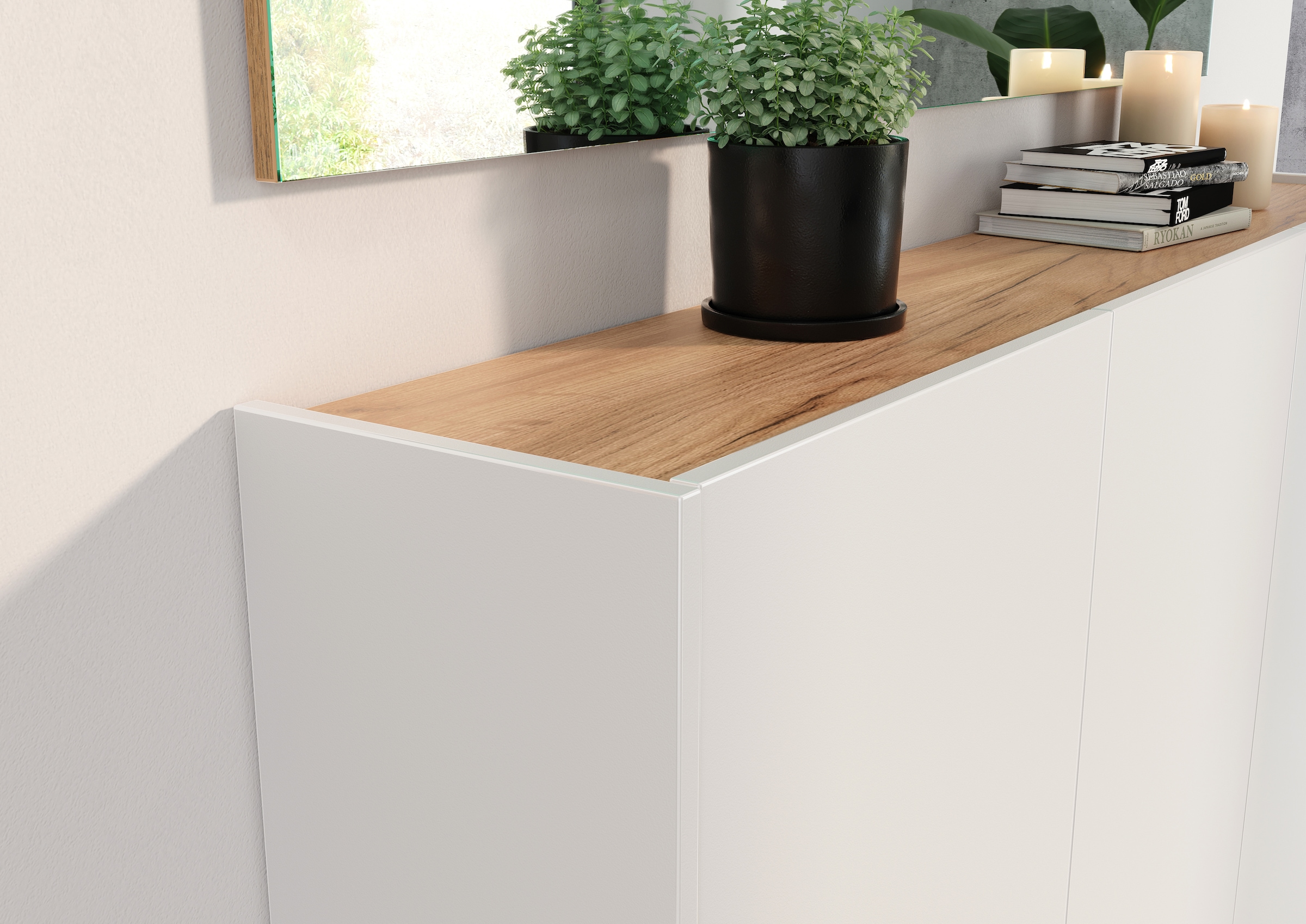 GERMANIA Mehrzweckschrank »Libbiano, Schuhschrank«, ideal für schmale Flure, Breite 138 cm, in 2 verschiedenen Höhen