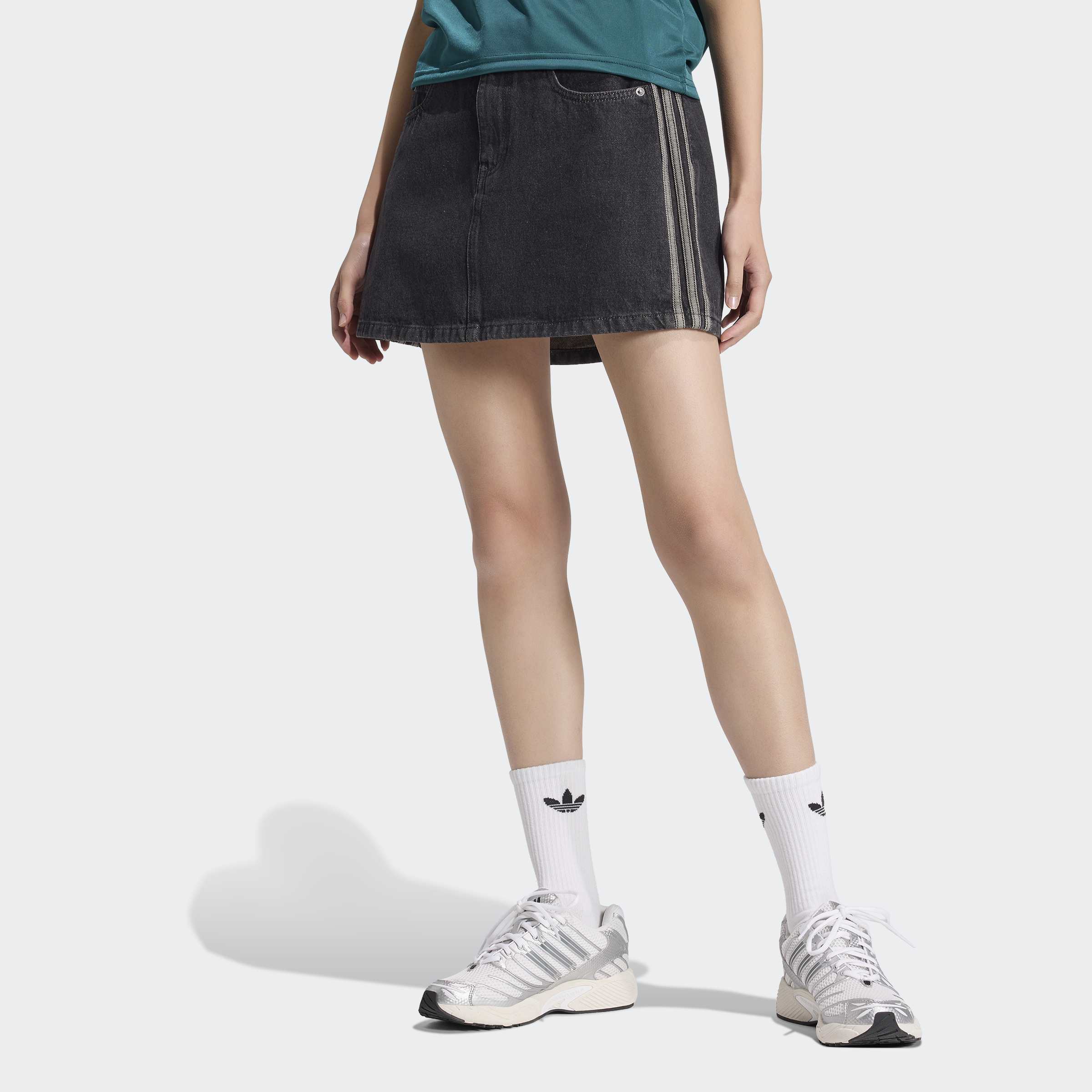 adidas Originals Sweatrock "3S SK D" mit Druckknopfverschluss, sportlicher Stil, aus Baumwolle