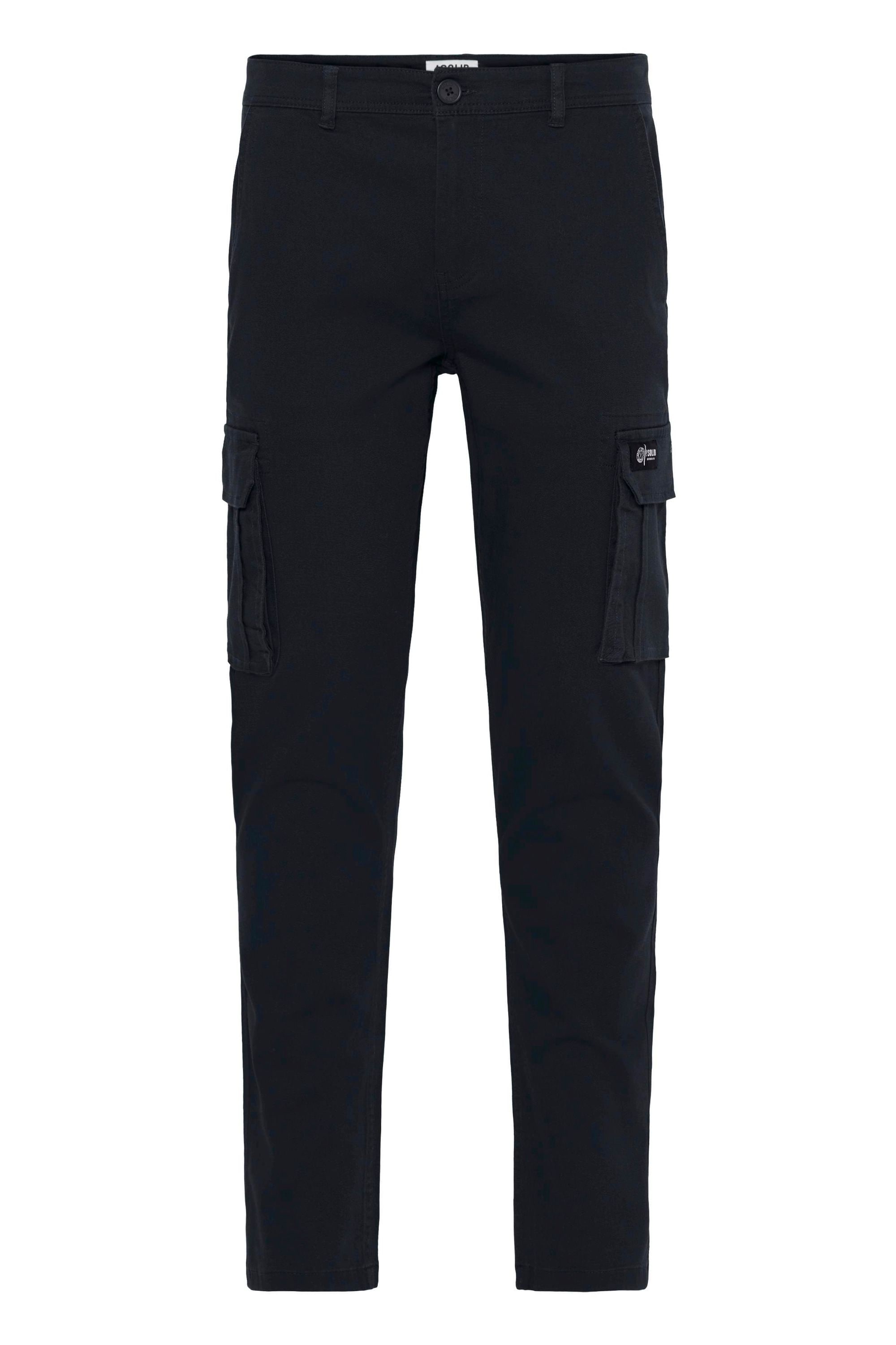 !solid Cargohose SOLID "Cargohose SDCHASEY", Herren, Gr. 31, Länge 34, schwarz (true schwarz), Obermaterial: 98% Baumwolle CO. 2% Elasthan EL., Hosen Cargohose