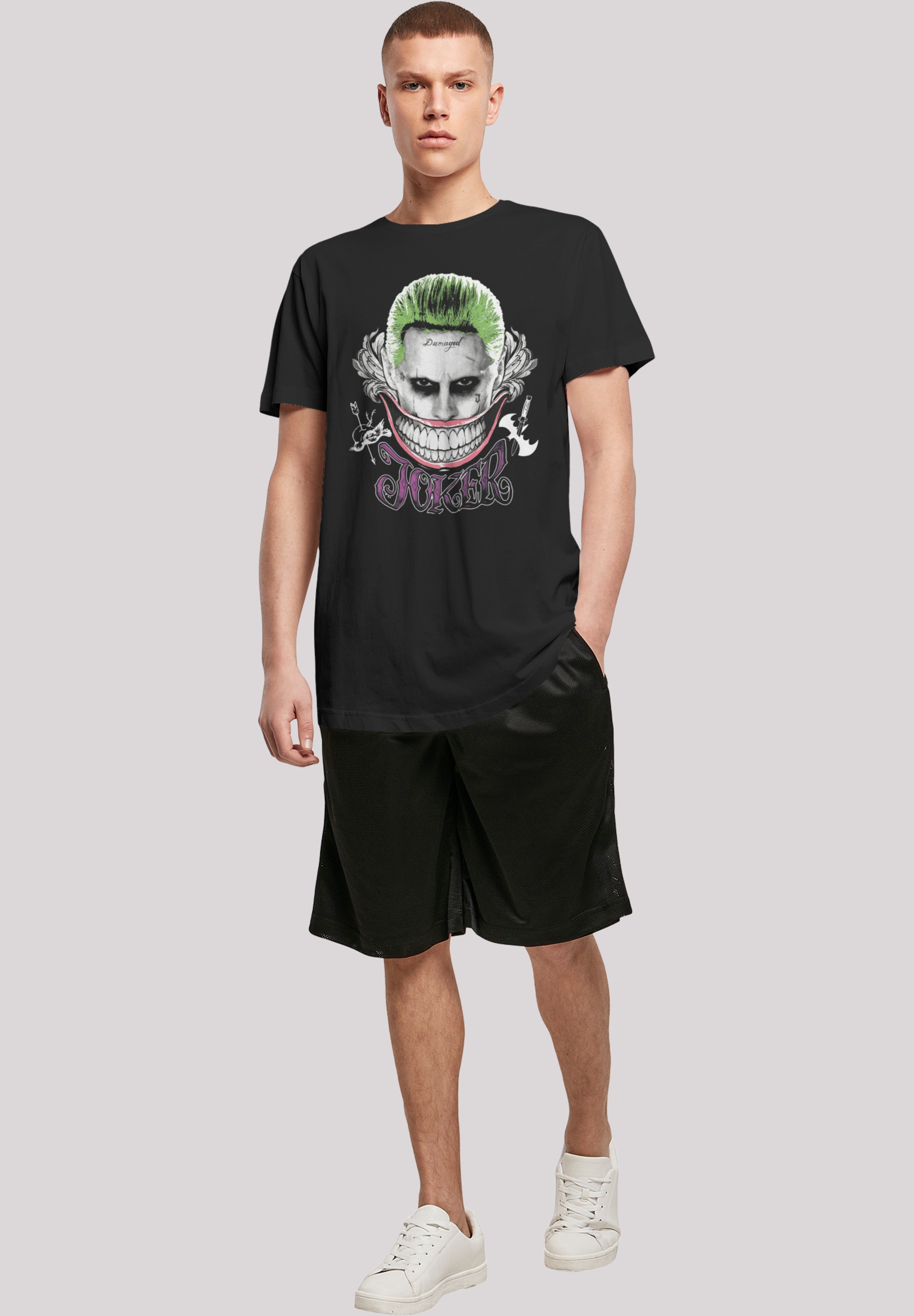 F4NT4STIC T-Shirt »Suicide Squad Joker Coloured Smile« Print