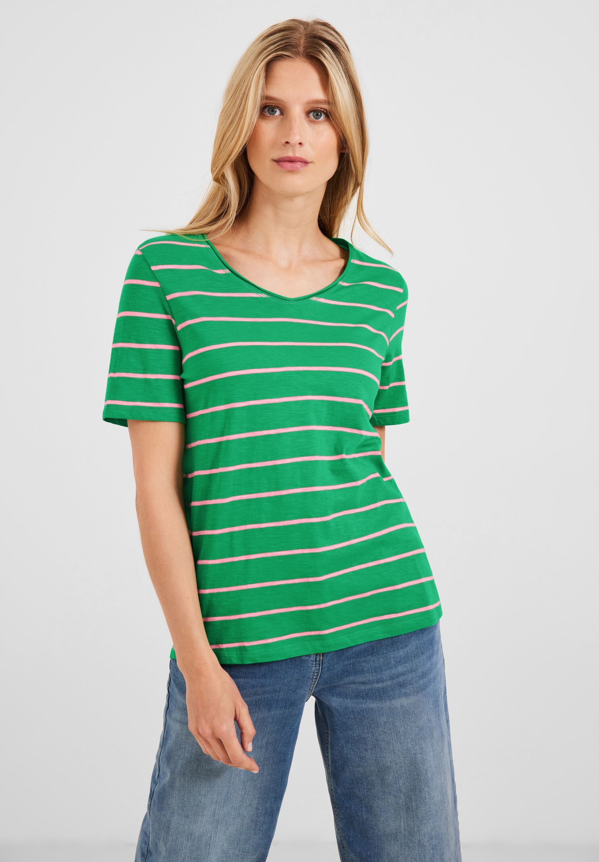 Cecil T-Shirt, mit V-Ausschnitt für bestellen | BAUR | V-Shirts