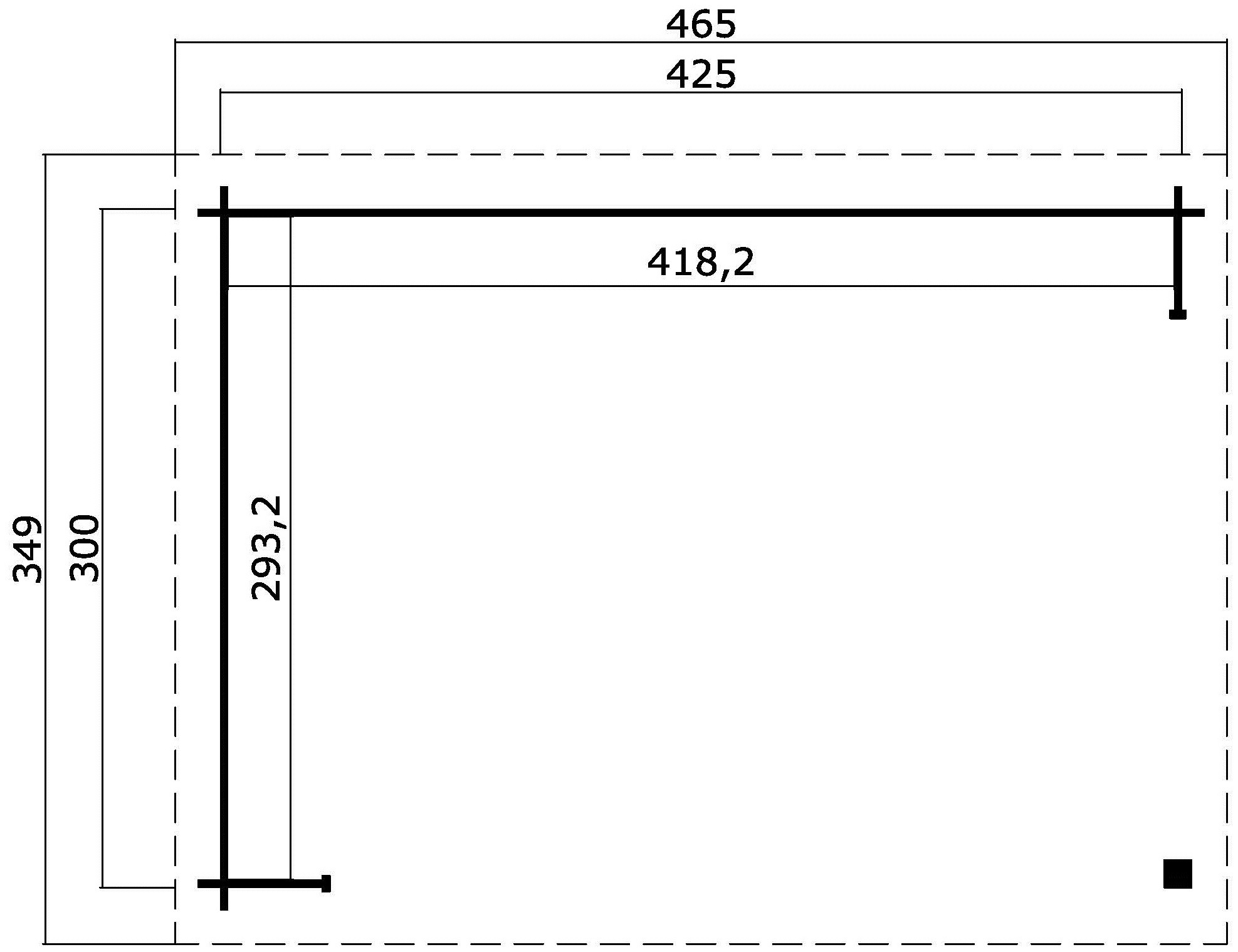 LASITA MAJA Gartenhaus »Unterstand Columbus«, Unterstand / Lounge 34mm, Fundamentmass 4250x3000, Carbongrau