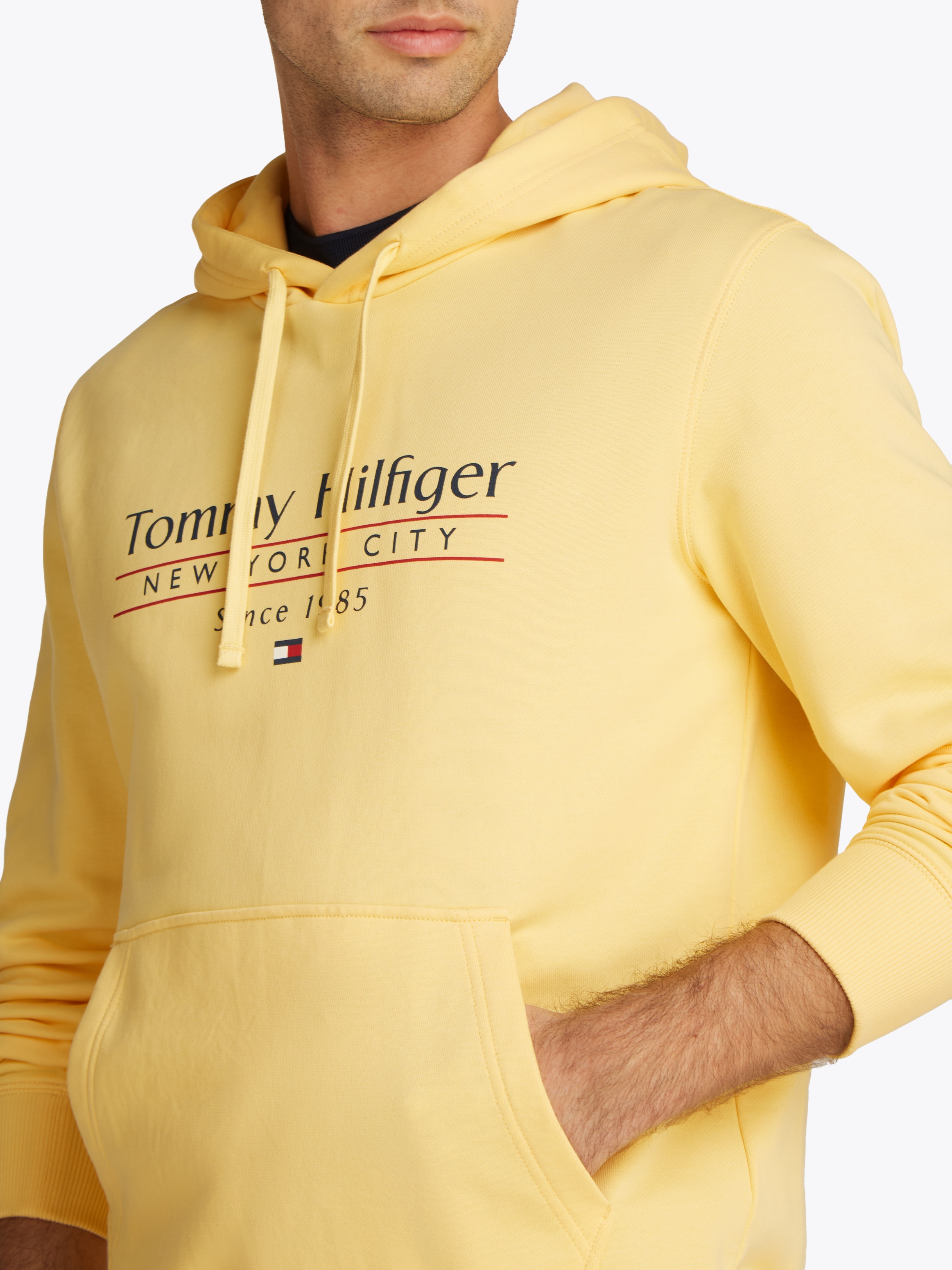 Tommy Hilfiger Hoodie »HILFIGER CENTER STACK HOODY«, mit großem mehrfarbigen Print