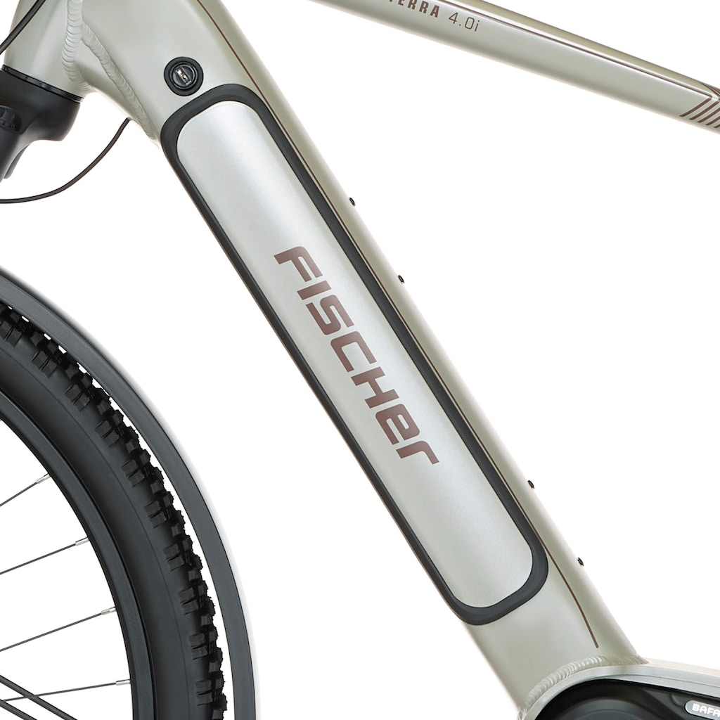 FISCHER Fahrrad E-Bike »TERRA 4.0i 55«, 10 Gang, Shimano, Deore, Mittelmotor 250 W, (mit Fahrradschloss)
