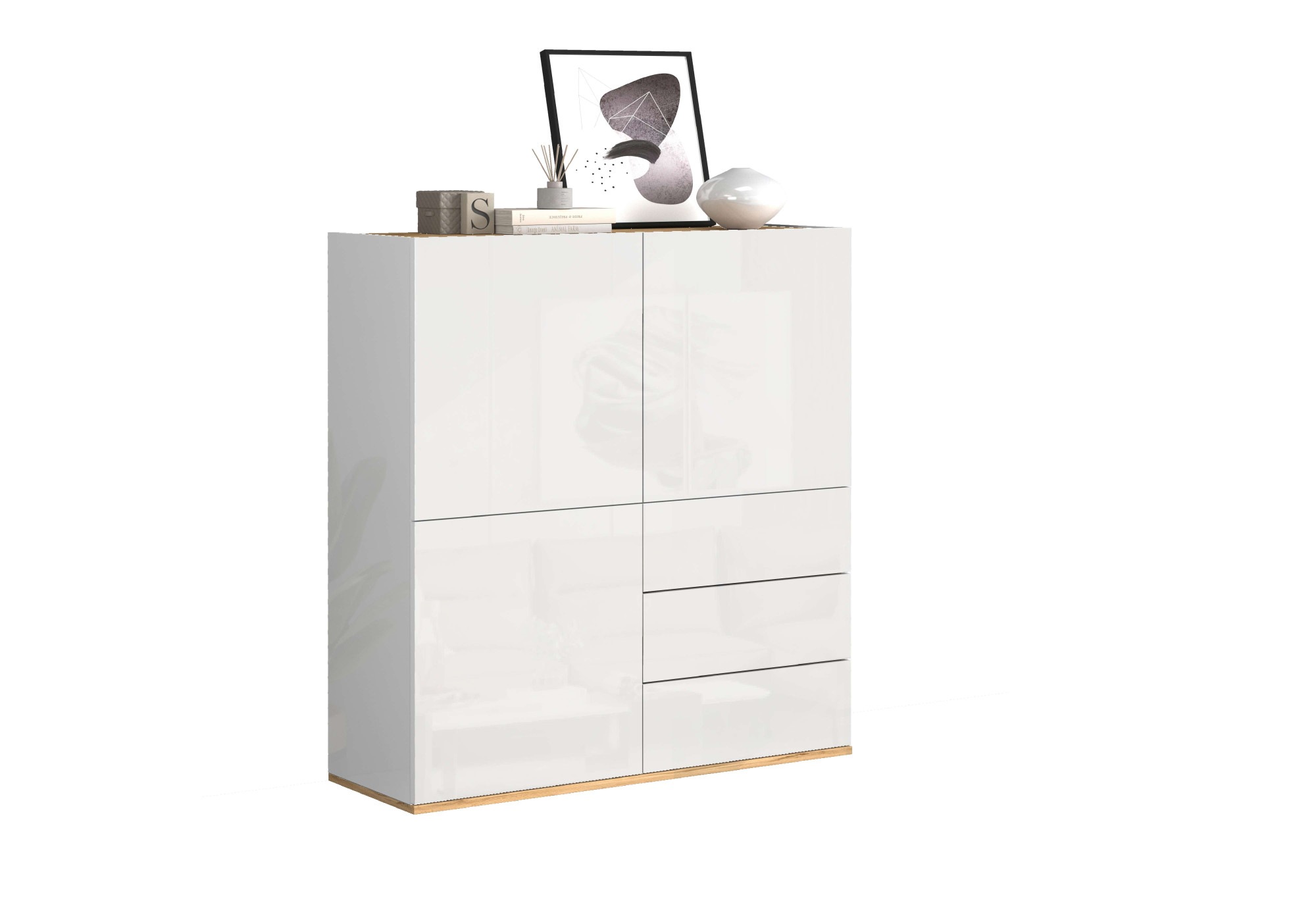 INOSIGN Highboard "GARDA Highboard, Kommode, Schrank, Grifflos mit Push to günstig online kaufen