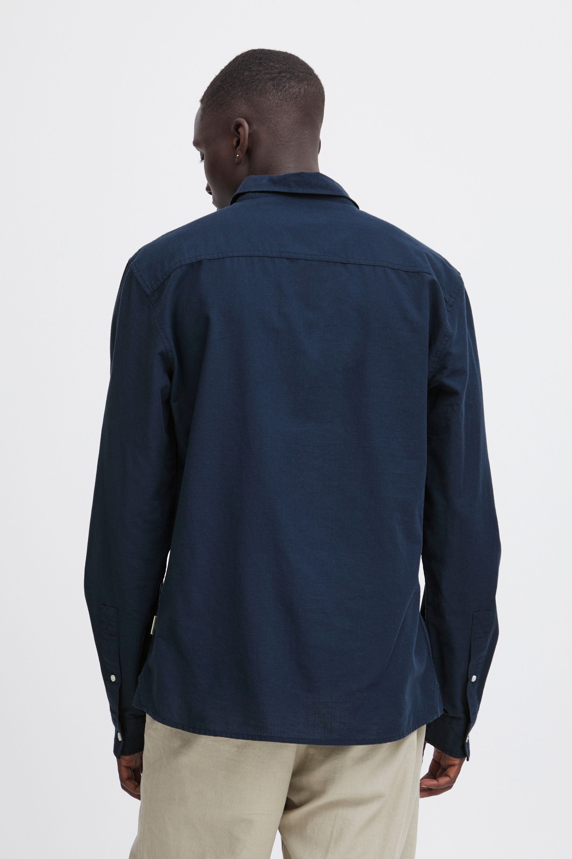 Blend Langarmhemd »BHShirt« Stilvolles Langarmhemd mit Brusttasche aus Leinenmix