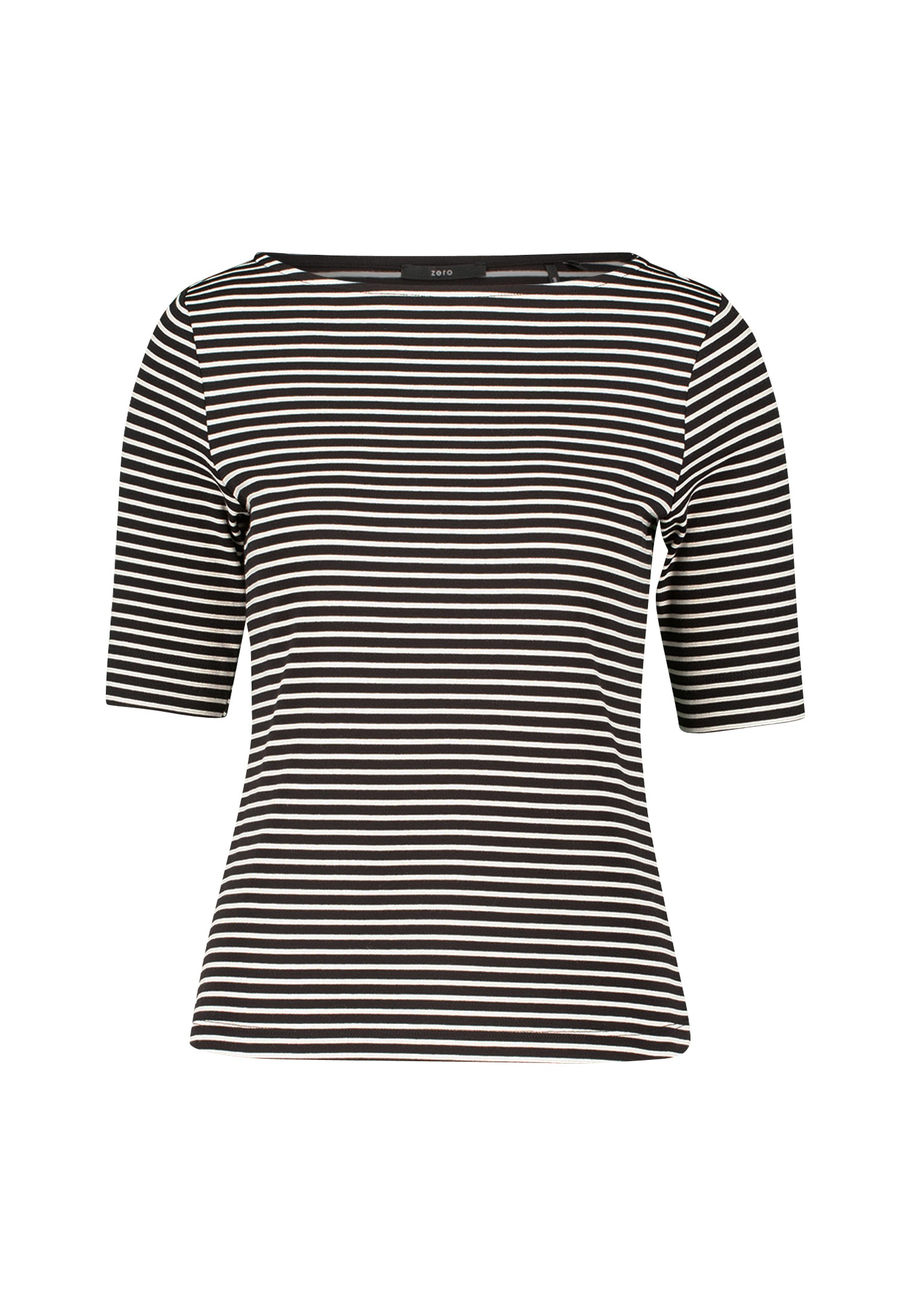 Zero Kurzarmshirt "Damen Ringelshirt mit U-Boot Ausschnitt" 1 Stk. tlg. Pla günstig online kaufen