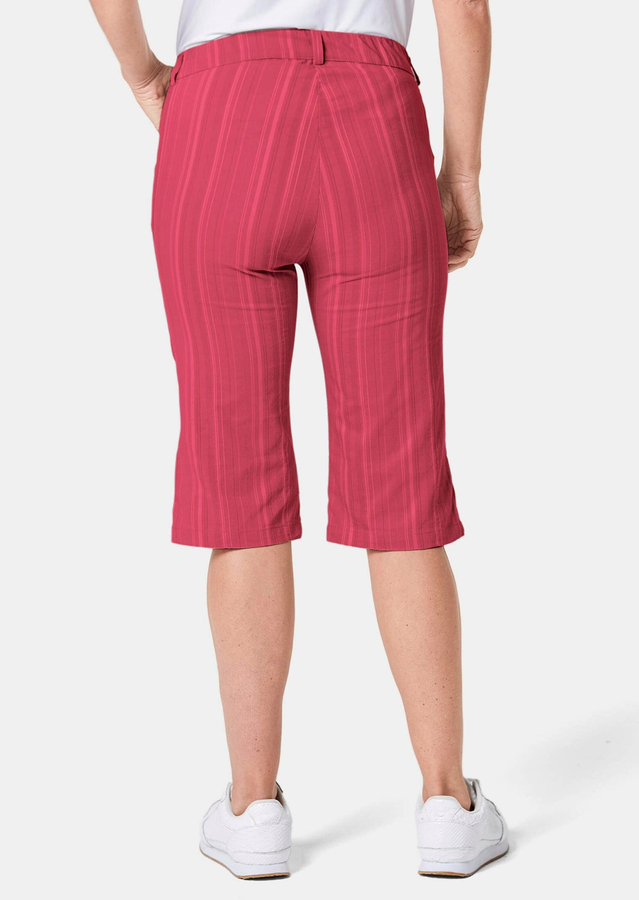 GOLDNER Stoffhose »Struktur-Bermuda Bermuda in strukturierter elastischer Ware«