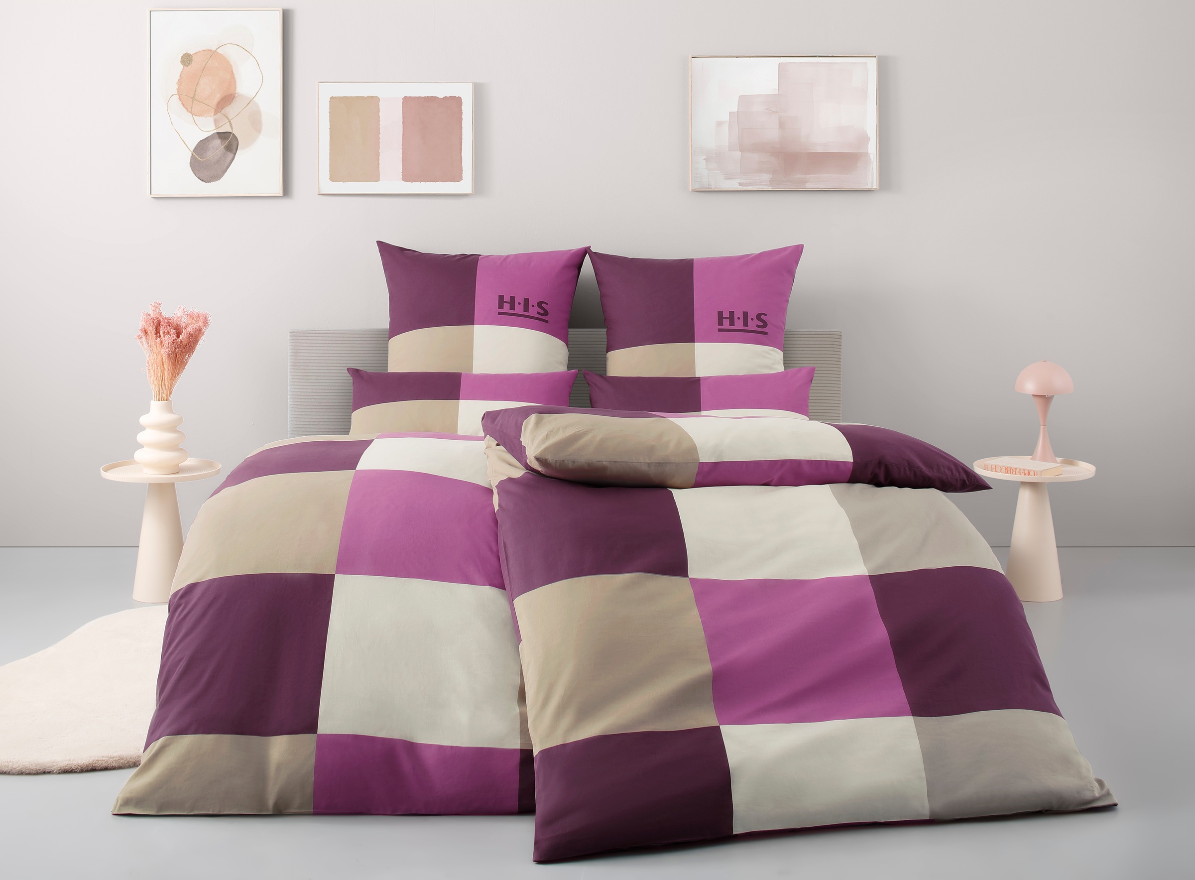 OTTO home Bettwäsche "Tirrell" 3 Bettwäsche ab Gr. 135x200 cm, 100% Baumwolle, Marke H.I.S by OTTO home