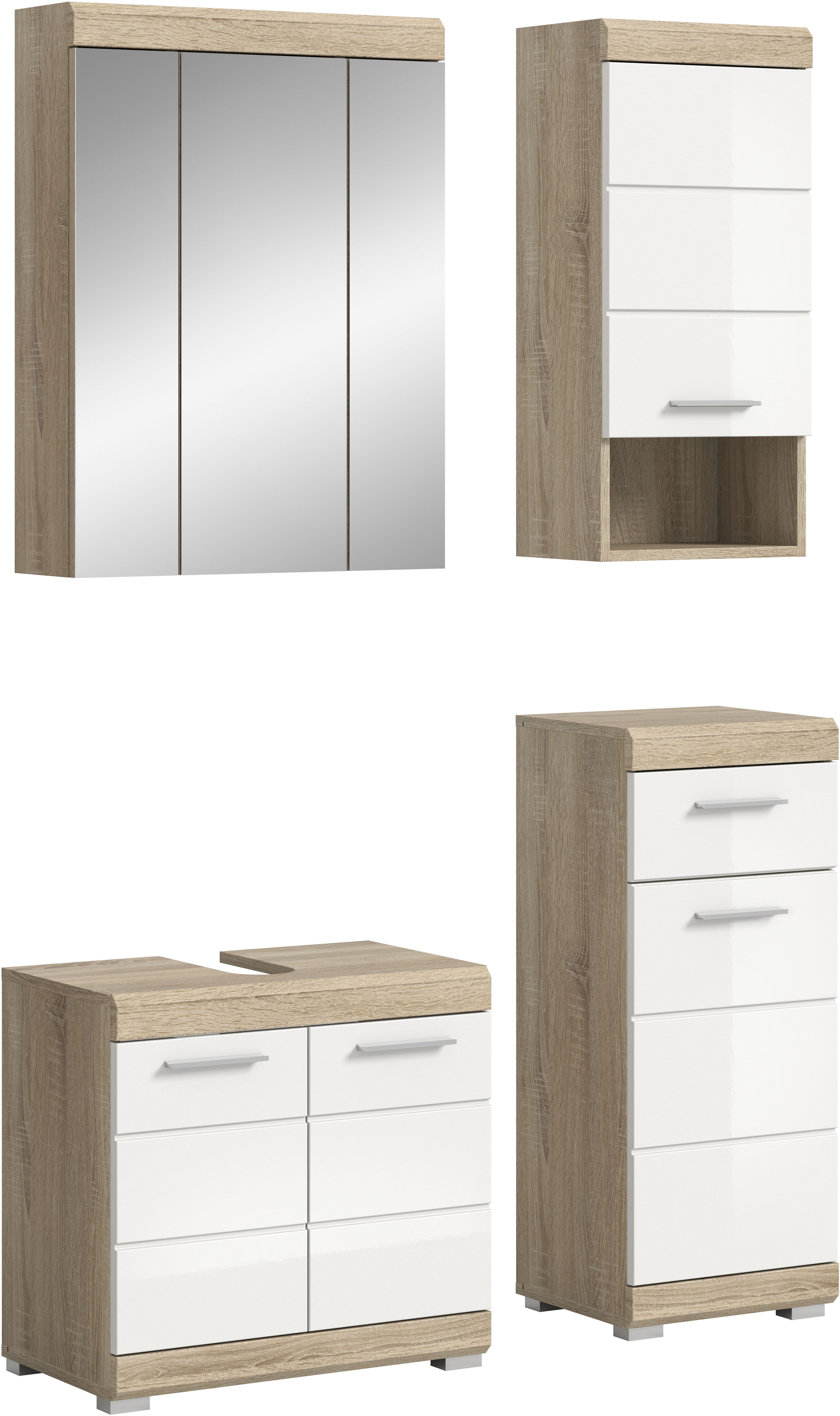 welltime Badmöbel-Set "SIENA, 4 teilig, bestehend aus:" Set, TOPSELLER, 4 Stk. tlg.