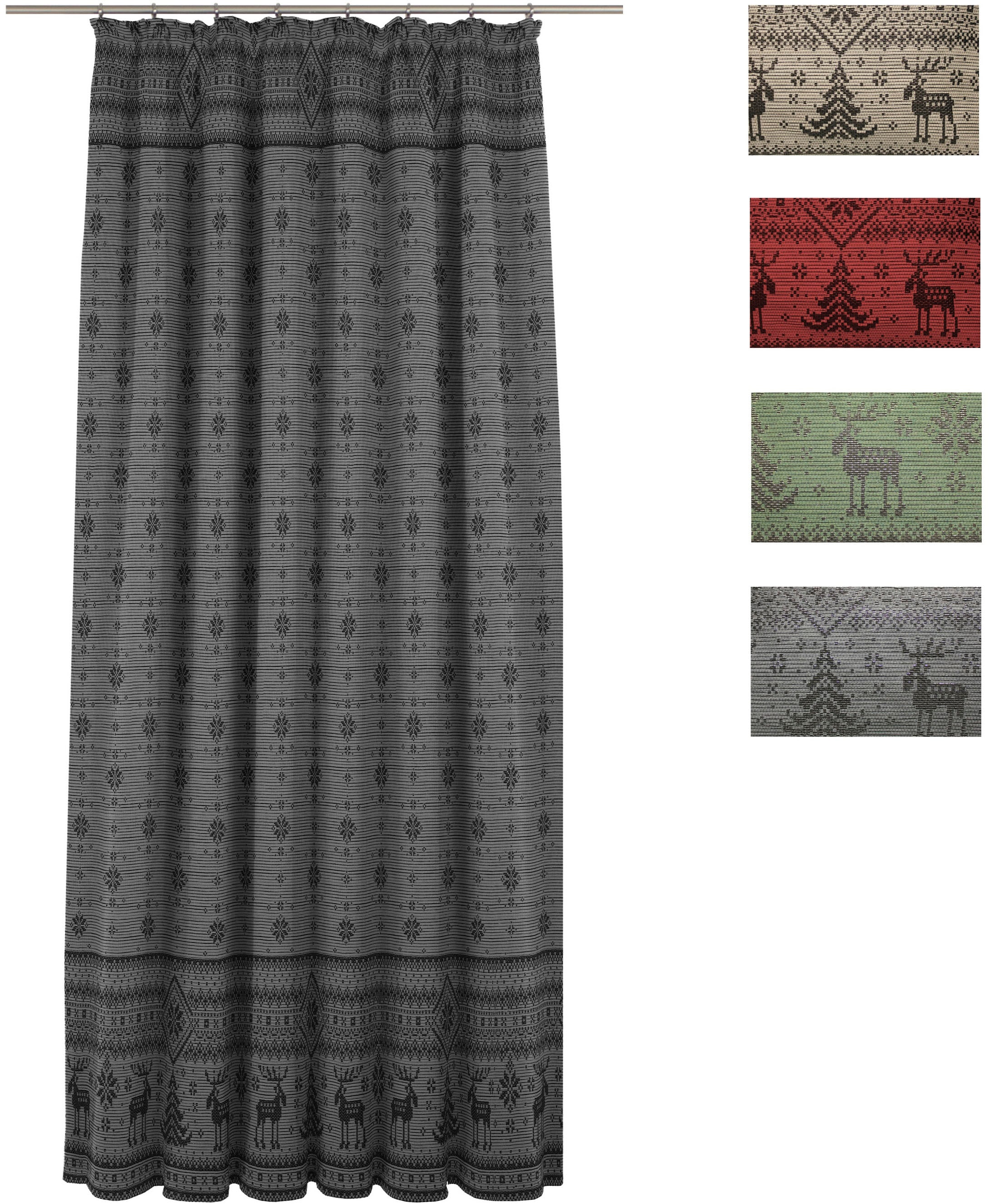 Wirth Vorhang "Romo" Kräuselband 1 Stk. tlg. günstig online kaufen