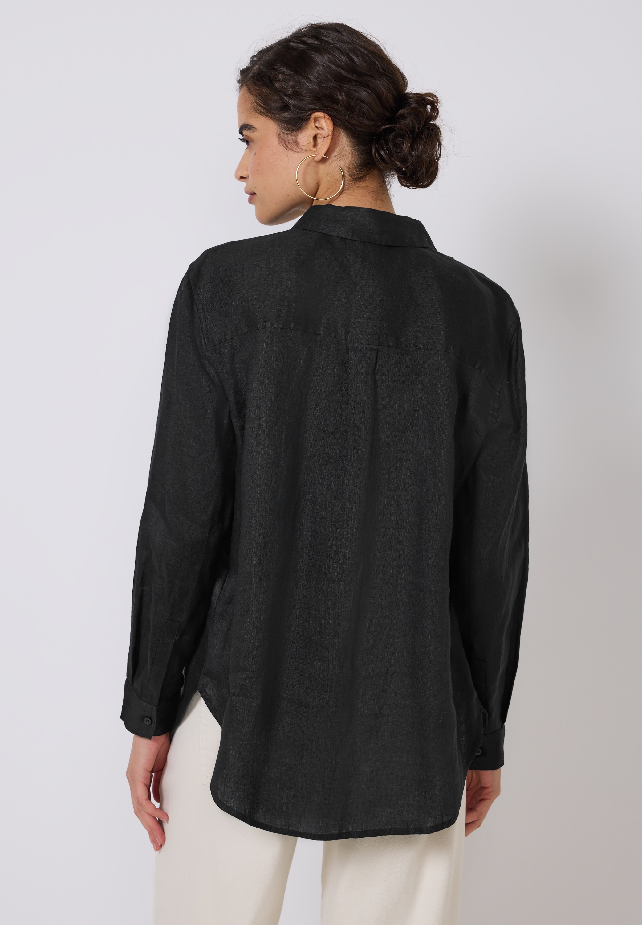 STREET ONE STUDIO Hemdbluse, mit Knopfleiste