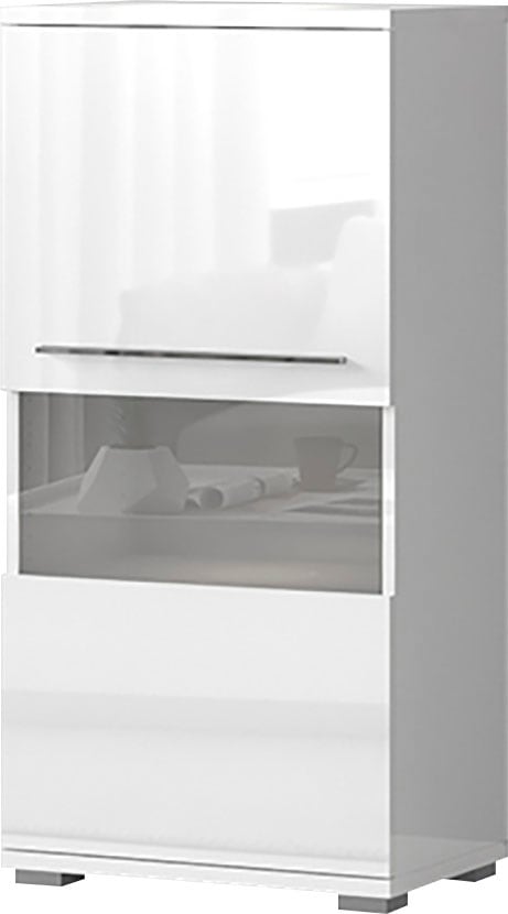 Places of Style Highboard "Piano Vitrine", UV lackiert, Soft-Close Funktion günstig online kaufen