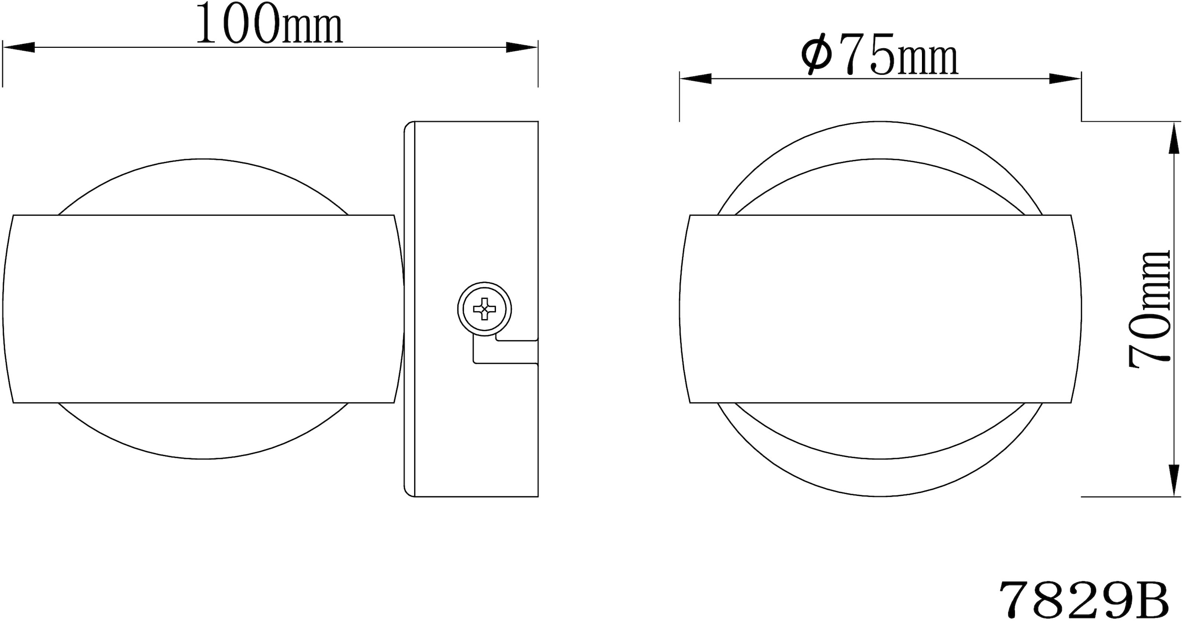 GLOBO LIGHTING LED Wandleuchte »RANDI«, Leuchtmittel LED-Modul | LED fest integriert, Wandlampe/Lichtschein: auf- und abwärts/schwarz/Glas