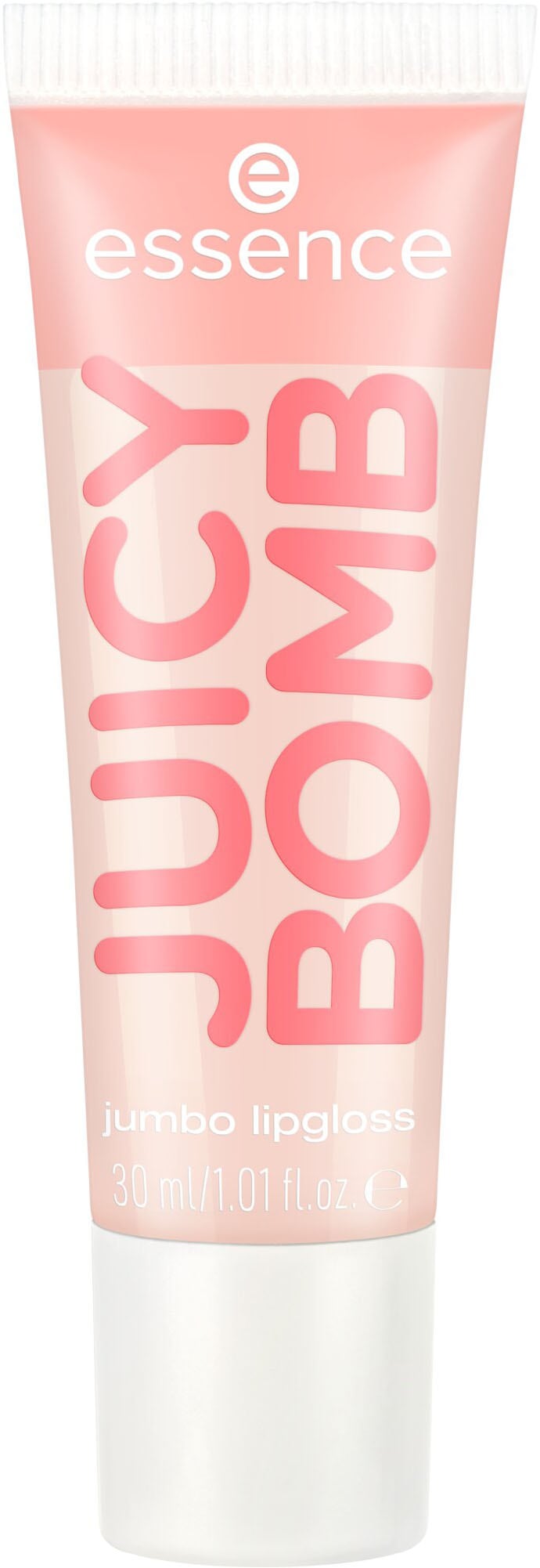 Essence Lipgloss »JUICY BOMB PARTY jumbo lipgloss«, (Packung, 4 tlg.), Ultraglänzendes Finish, transparente Textur, Litschi-Duft, vegan.
