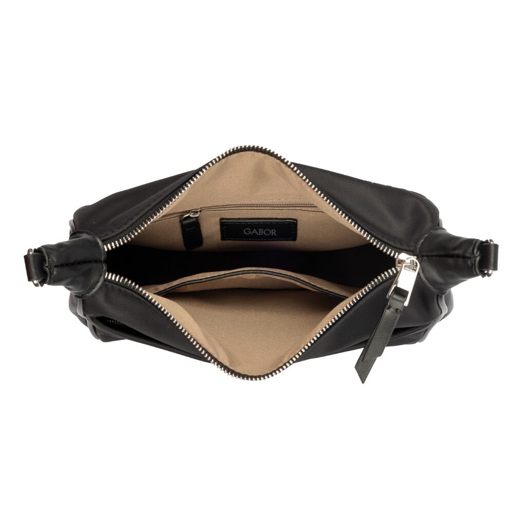 Gabor Umhängetasche »Brisa« Nylon trifft auf glattes Lederimitat mit Metallzipper & viel Stauraum