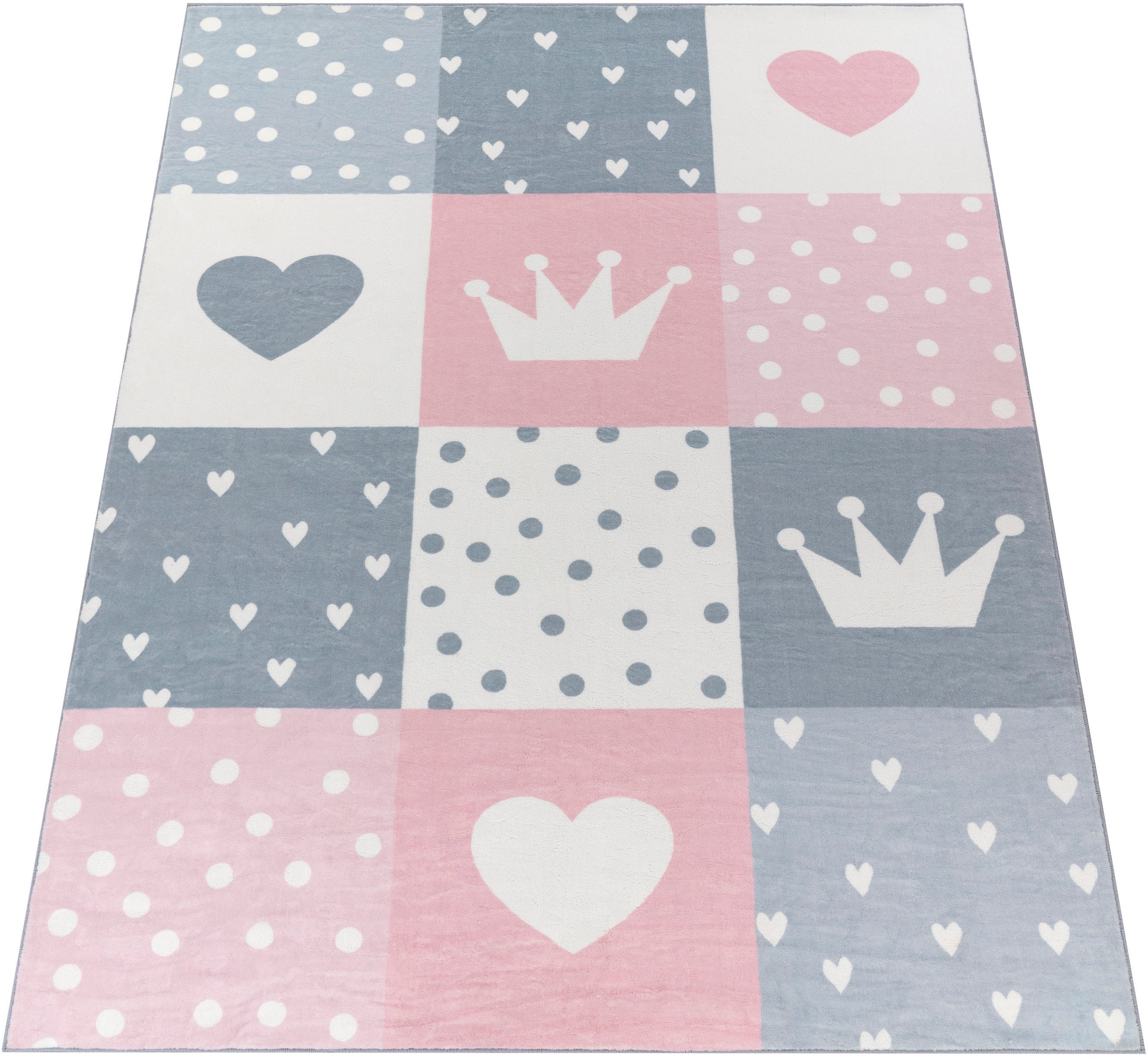 Paco Home Kinderteppich "Eliz 391" rechteckig 12 mm Höhe Kurzflor, Spieltep günstig online kaufen