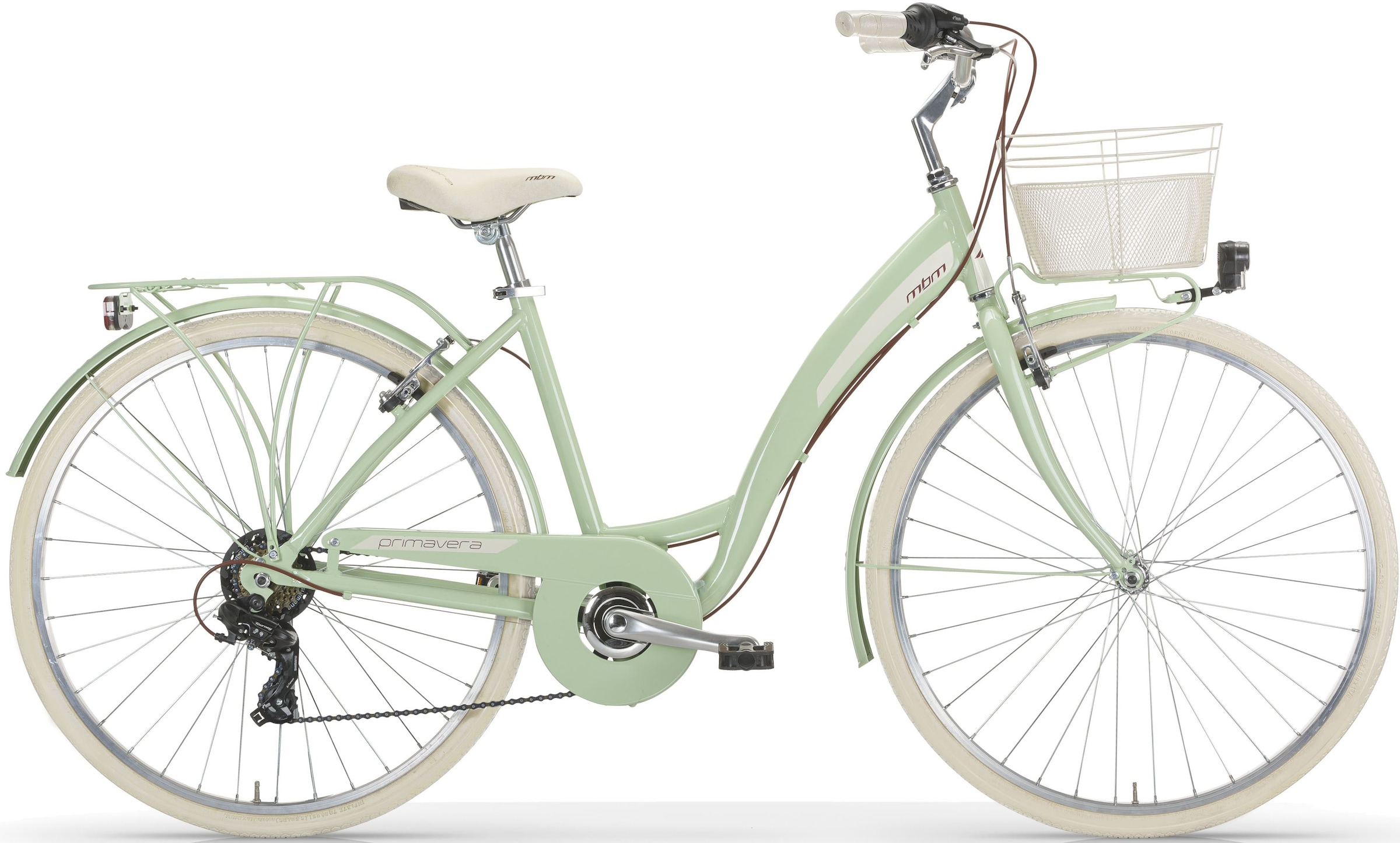 MBM Cityrad "NEW Primavera", 6 Gang, Shimano, TY300 Schaltwerk, Kettenschaltung, für Damen, Kettenschaltung