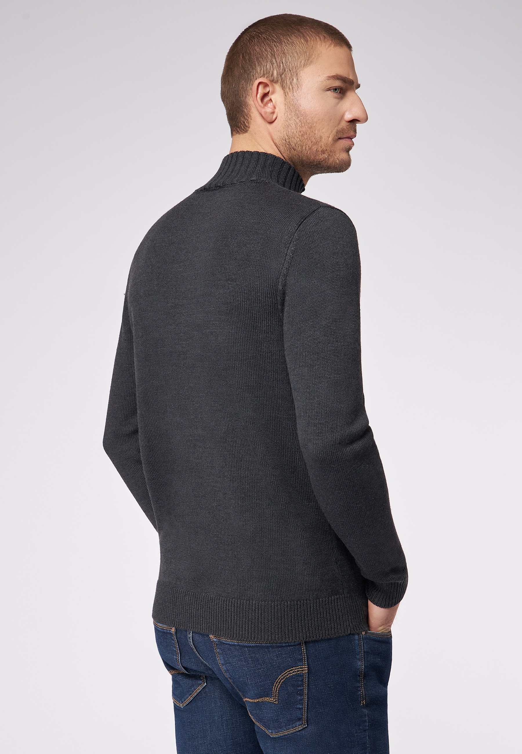 Roy Robson Strickpullover »Mit Stehkragen«