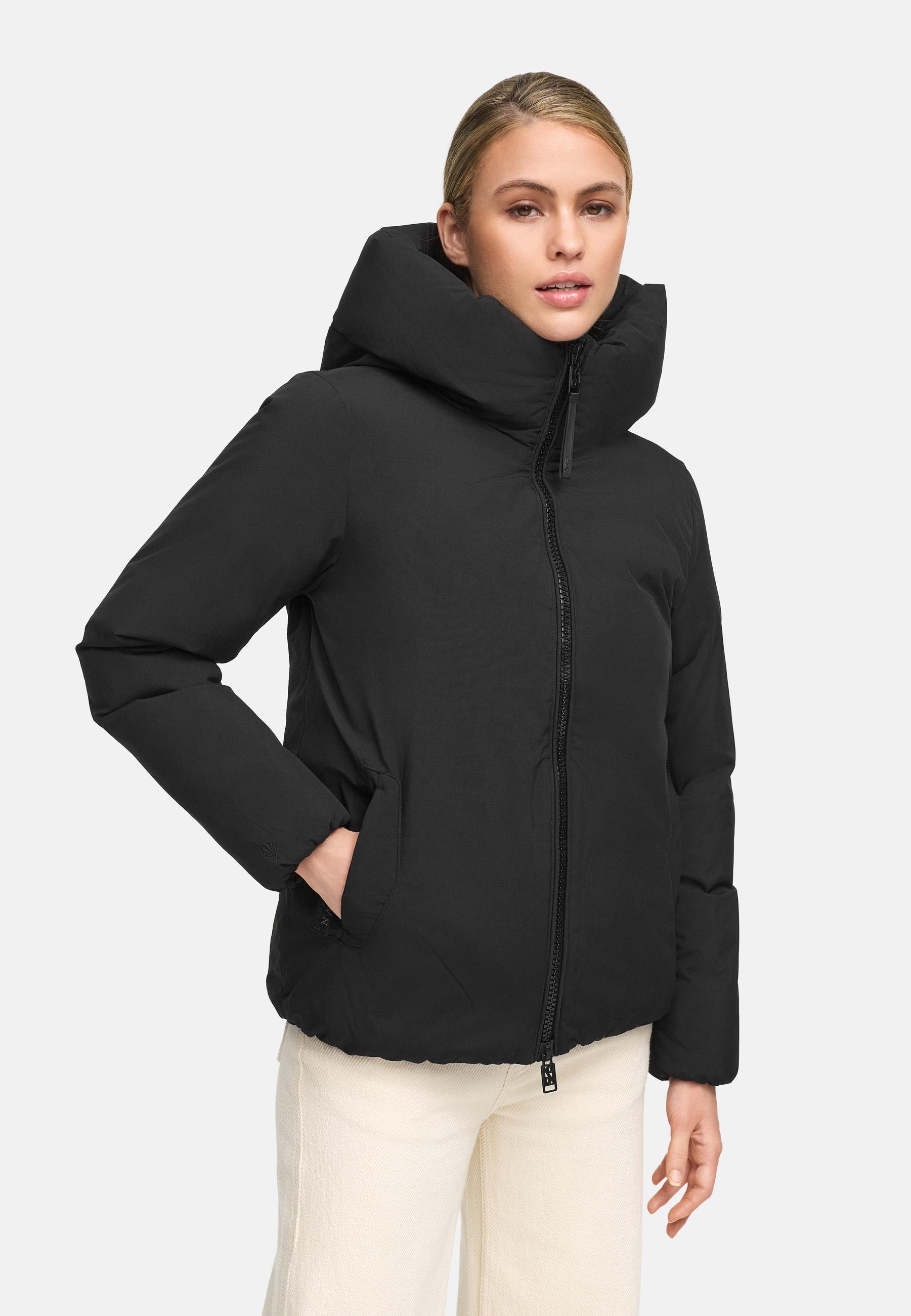 Navahoo Winterjacke »Blütenlicht 14«, mit Kapuze, Warme Damenjacke mit hohem Kragen