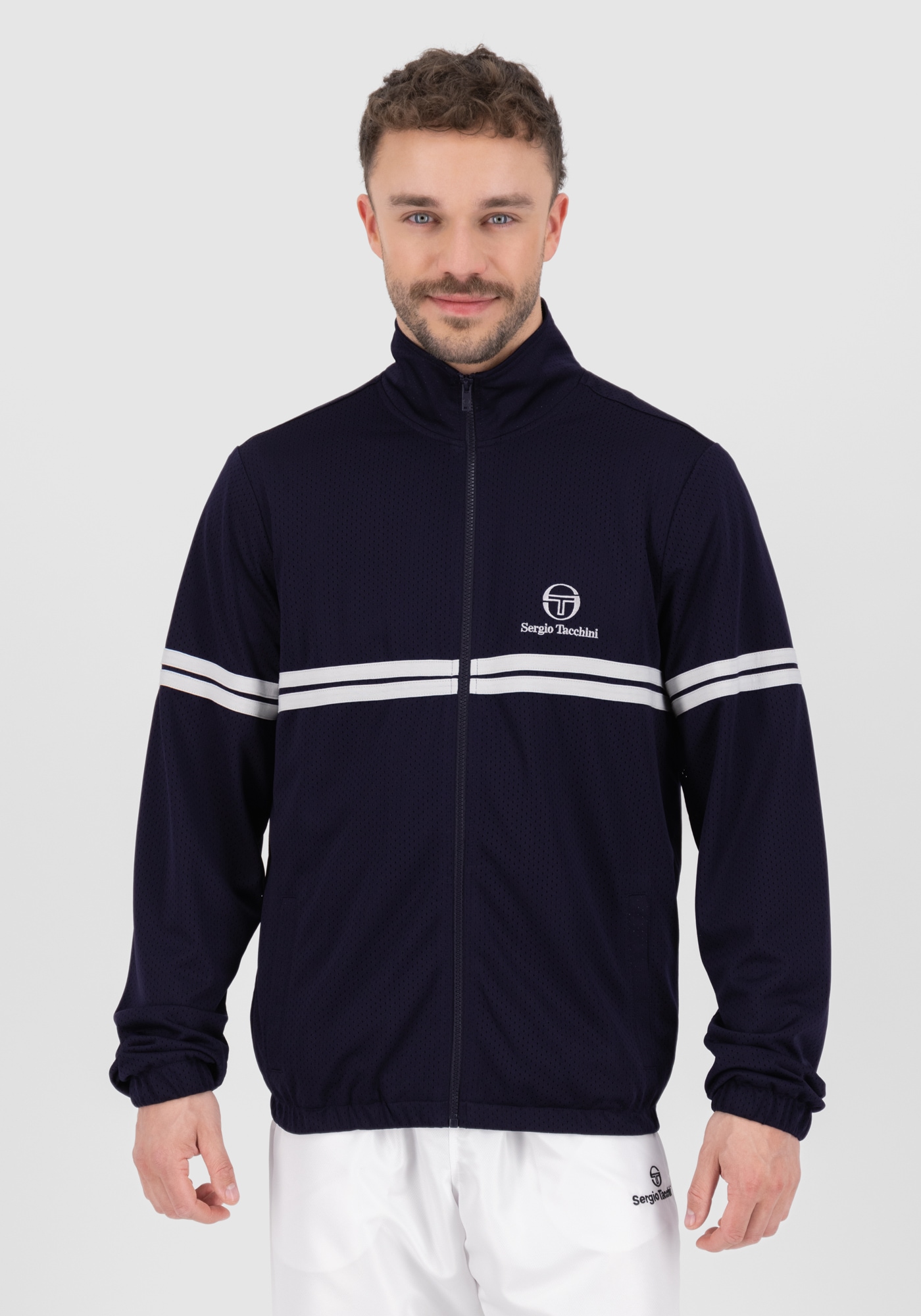 Sergio Tacchini Trainingsjacke »ARTURO TJ Herren«, ohne Kapuze, Trainingsjacke Herren, leichte Jacke, Retro, Sportjacke, Outdoor, Sale