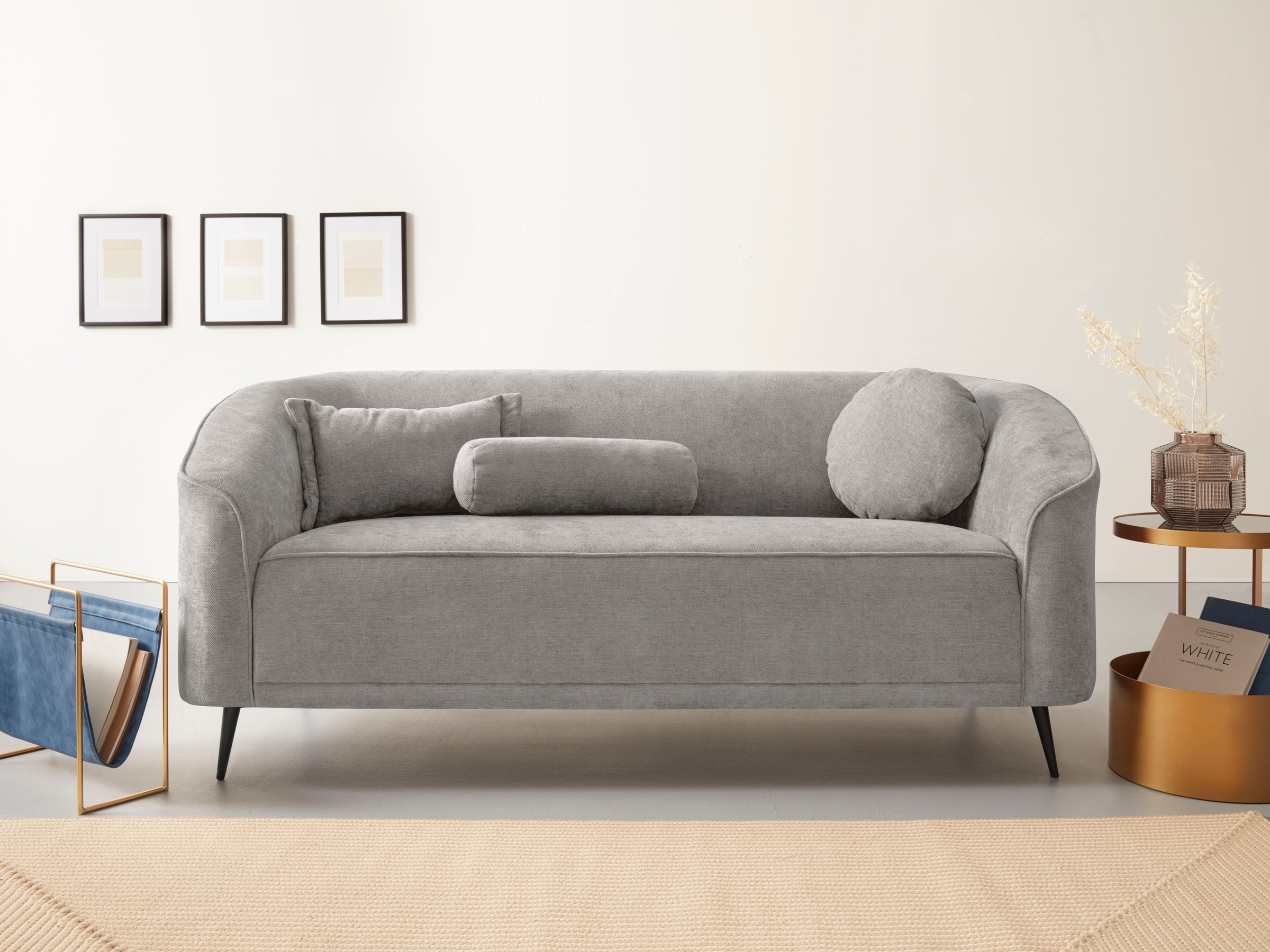 Home affaire 3-Sitzer "Ashly" in 3 Bezugsvarianten, Bouclé, Samtoptik und S günstig online kaufen