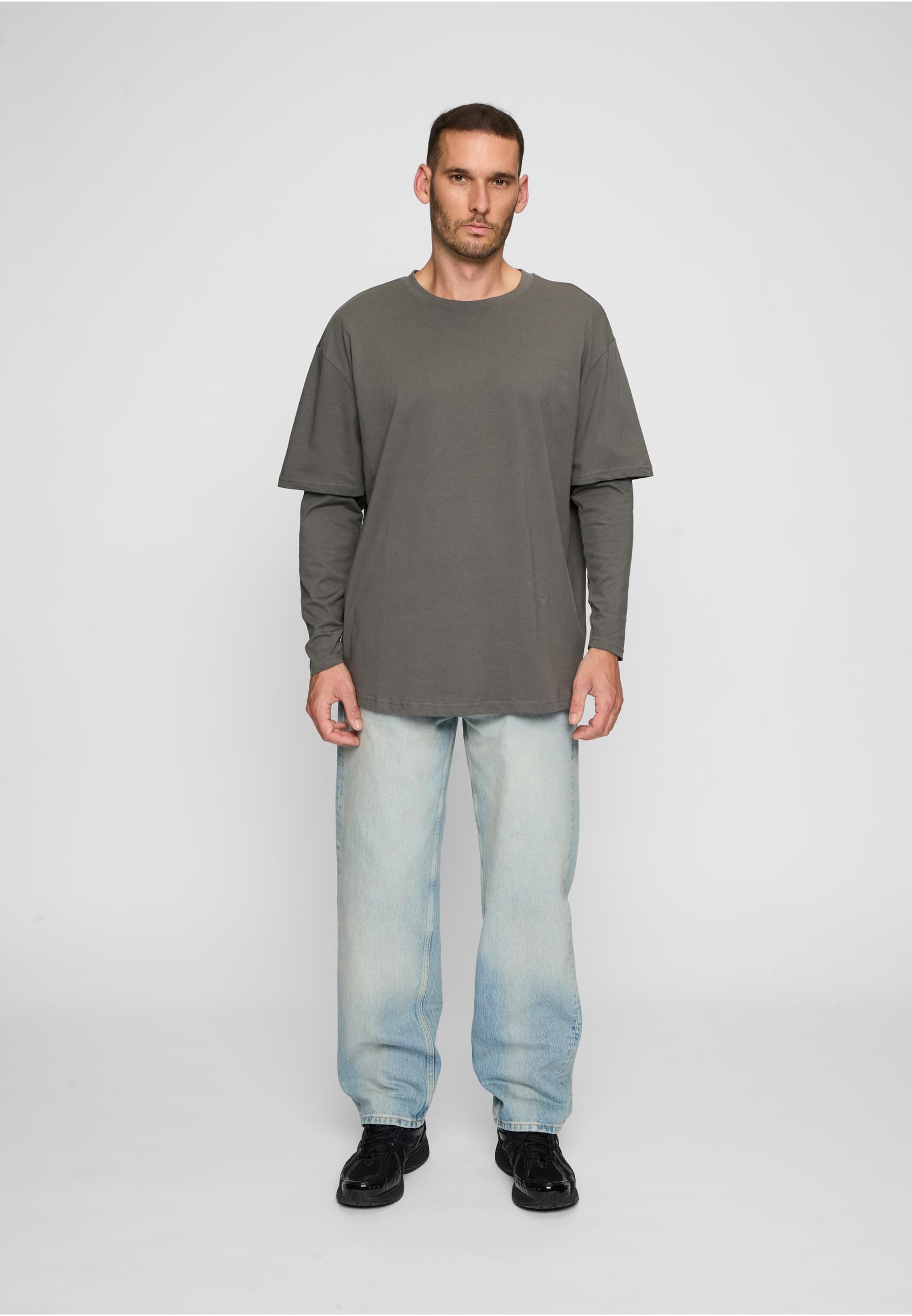 URBAN CLASSICS T-Shirt »Urban Classics Herren Oversized Shaped Double Layer LS Tee«