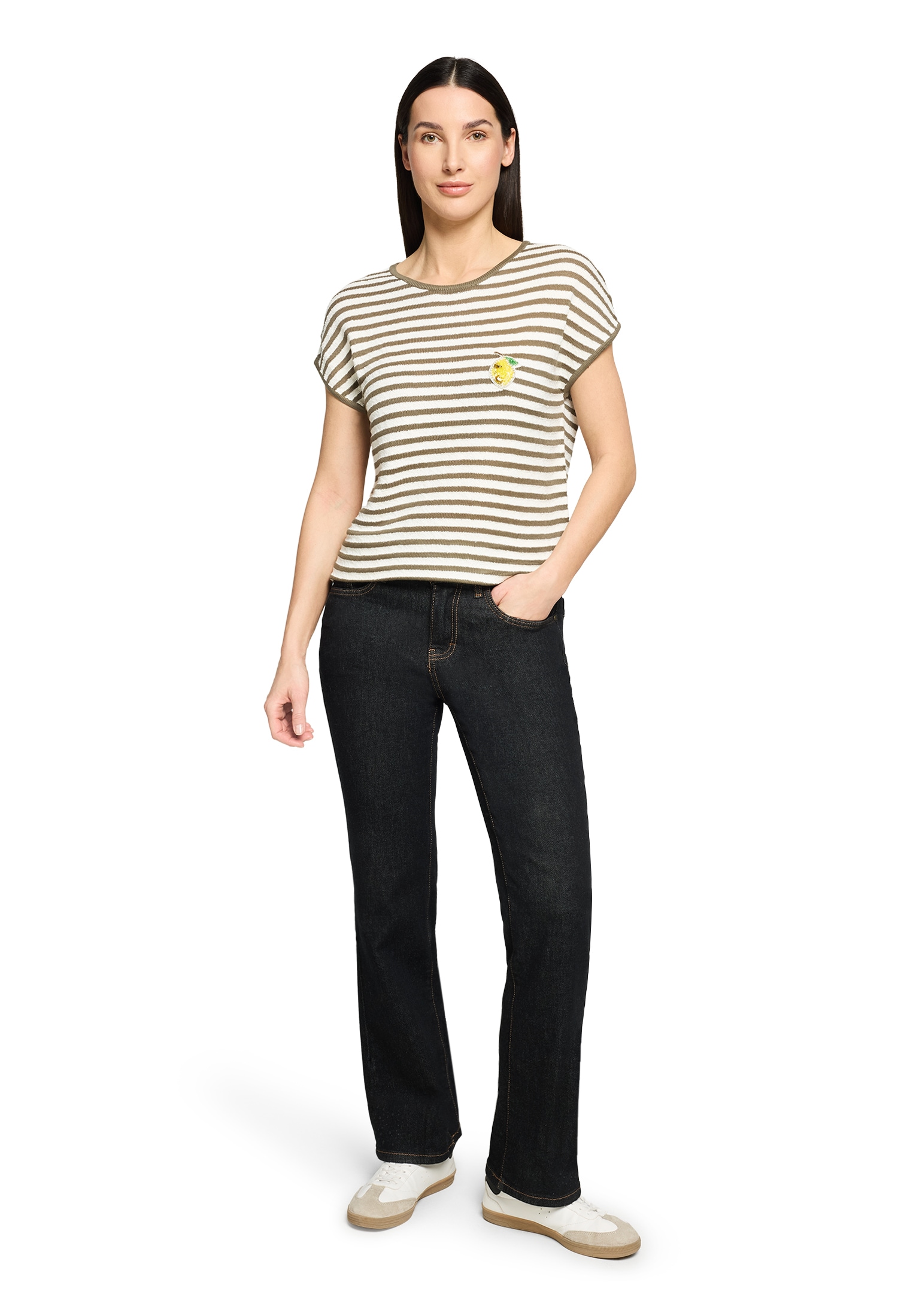 Cartoon Kurzarmshirt »Damen mit Streifen« 1 tlg.