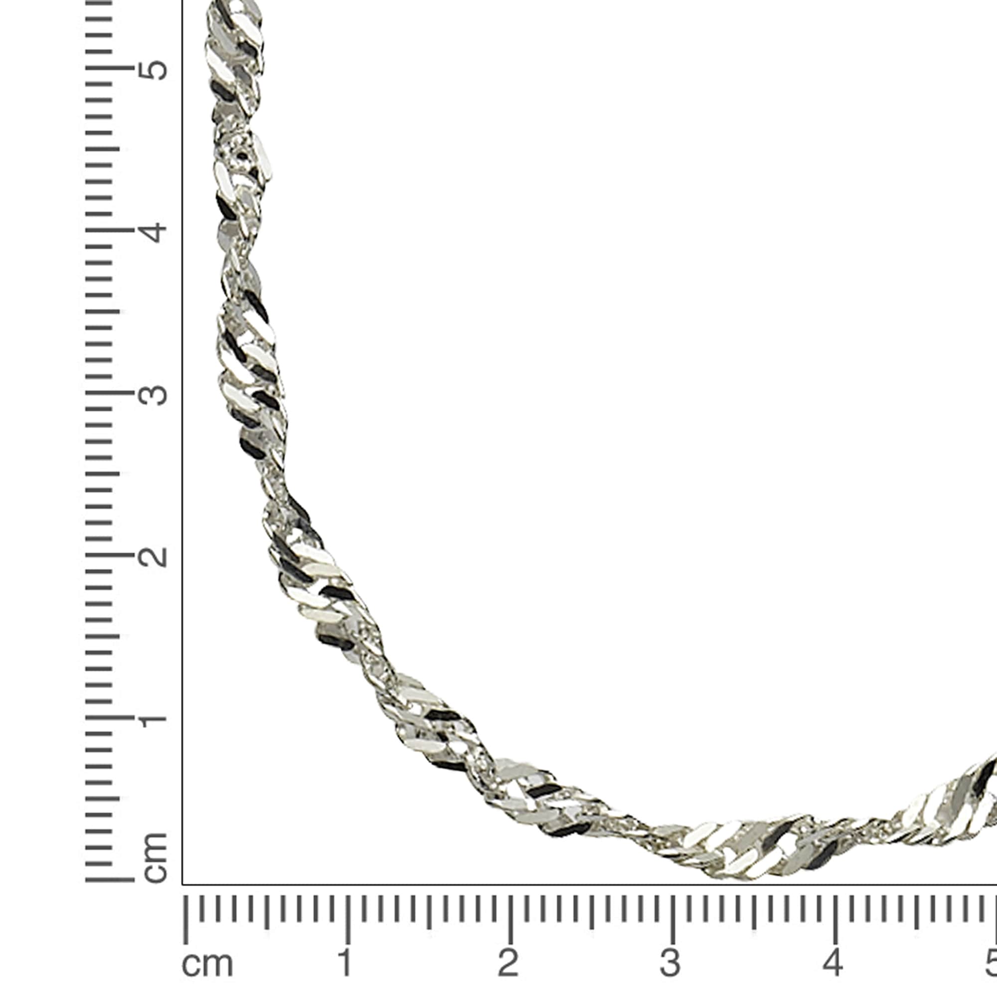 Zeeme Collierkettchen »Silber 925 Singapurkette 45cm lang«
