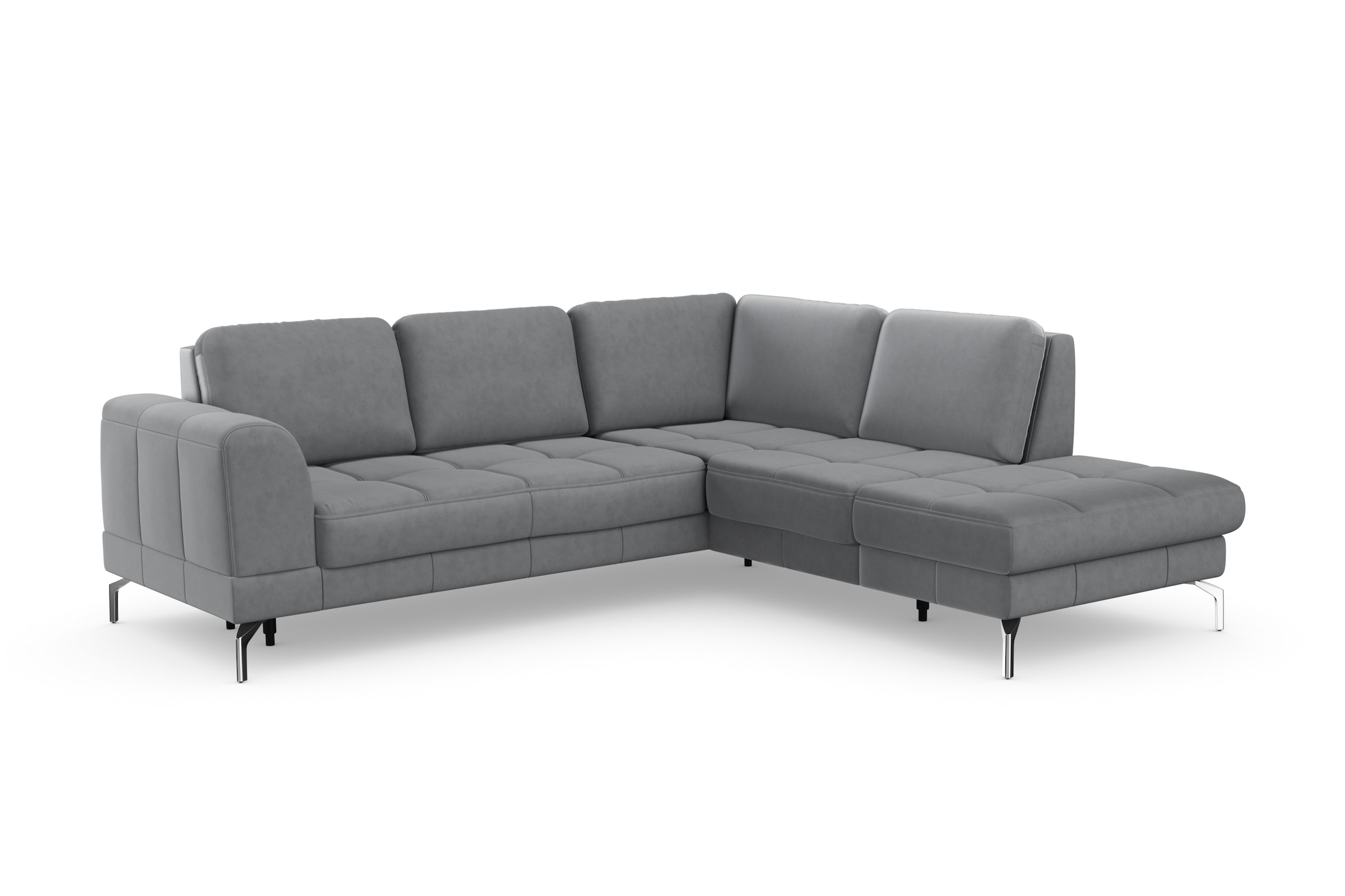 sit&more Ecksofa »Bendigo L-Form«, inklusive Sitztiefenverstellung, Bodenfreiheit 15 cm, in 2 Fußfarben