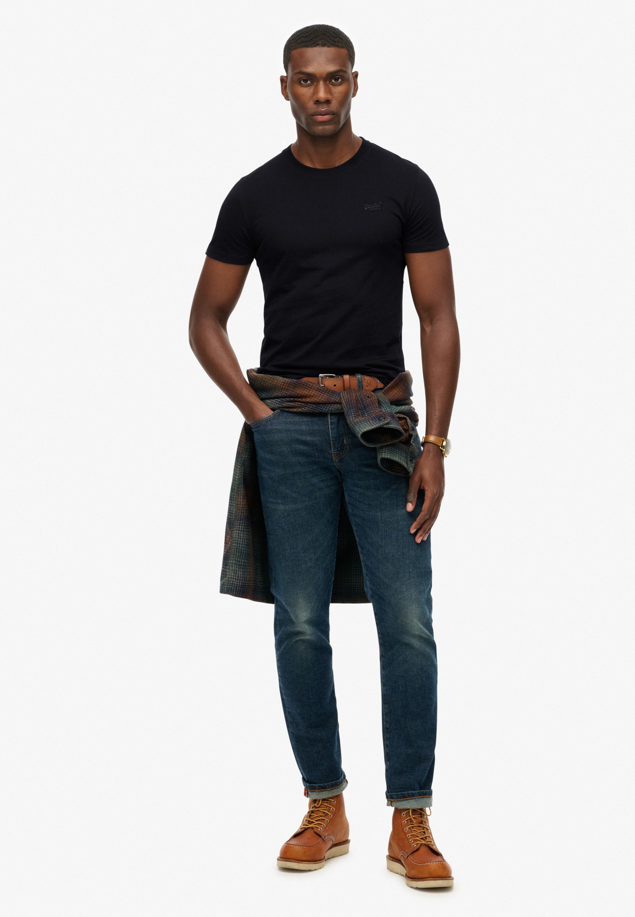 Superdry Rundhalsshirt »Vintage Logo Emb Te« schmale Passform, aus Baumwolle und Single Jersey, mit Stickerei