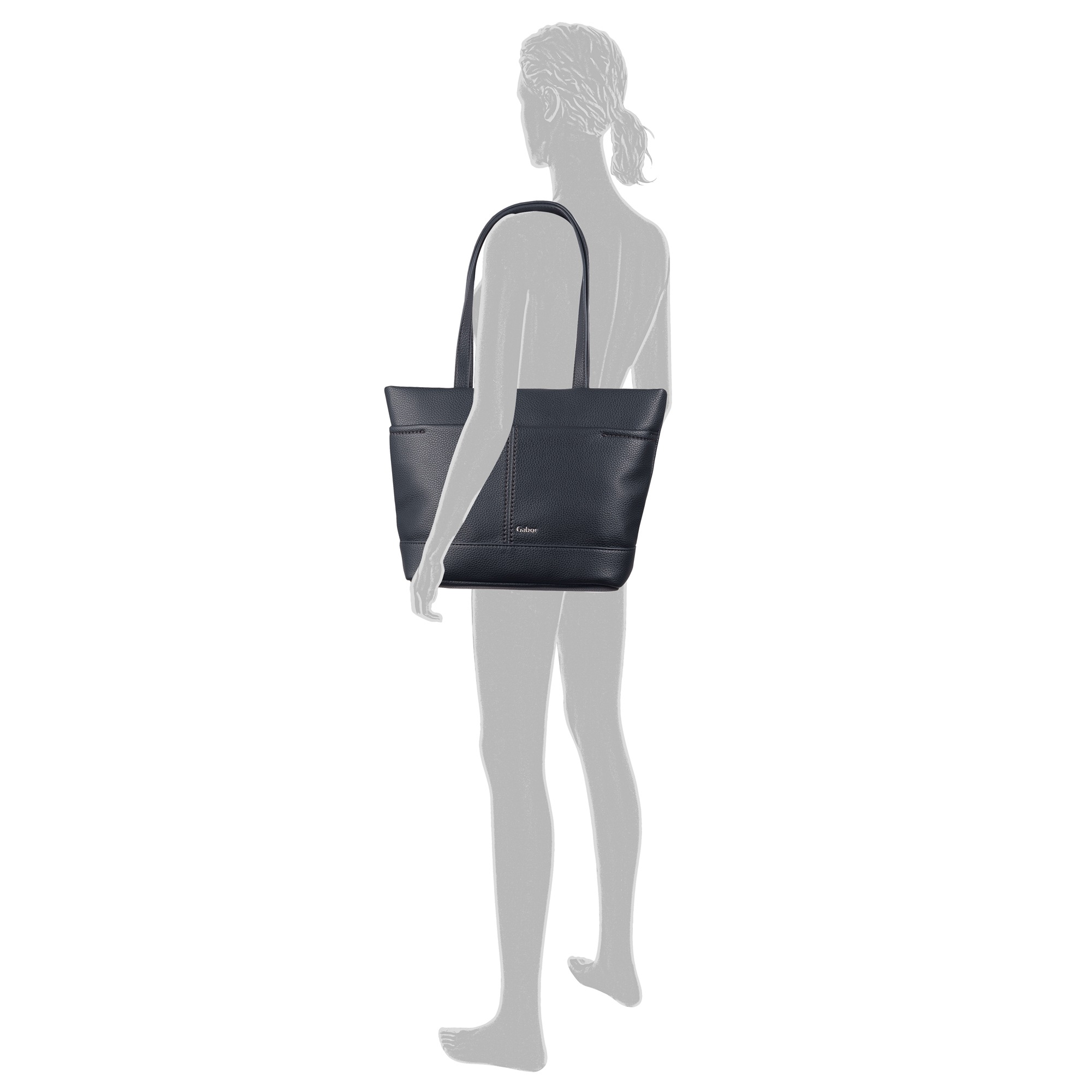 Gabor Shopper "Lenea" aus recyceltem Polyurethan mit dekorativen Ziernähten günstig online kaufen