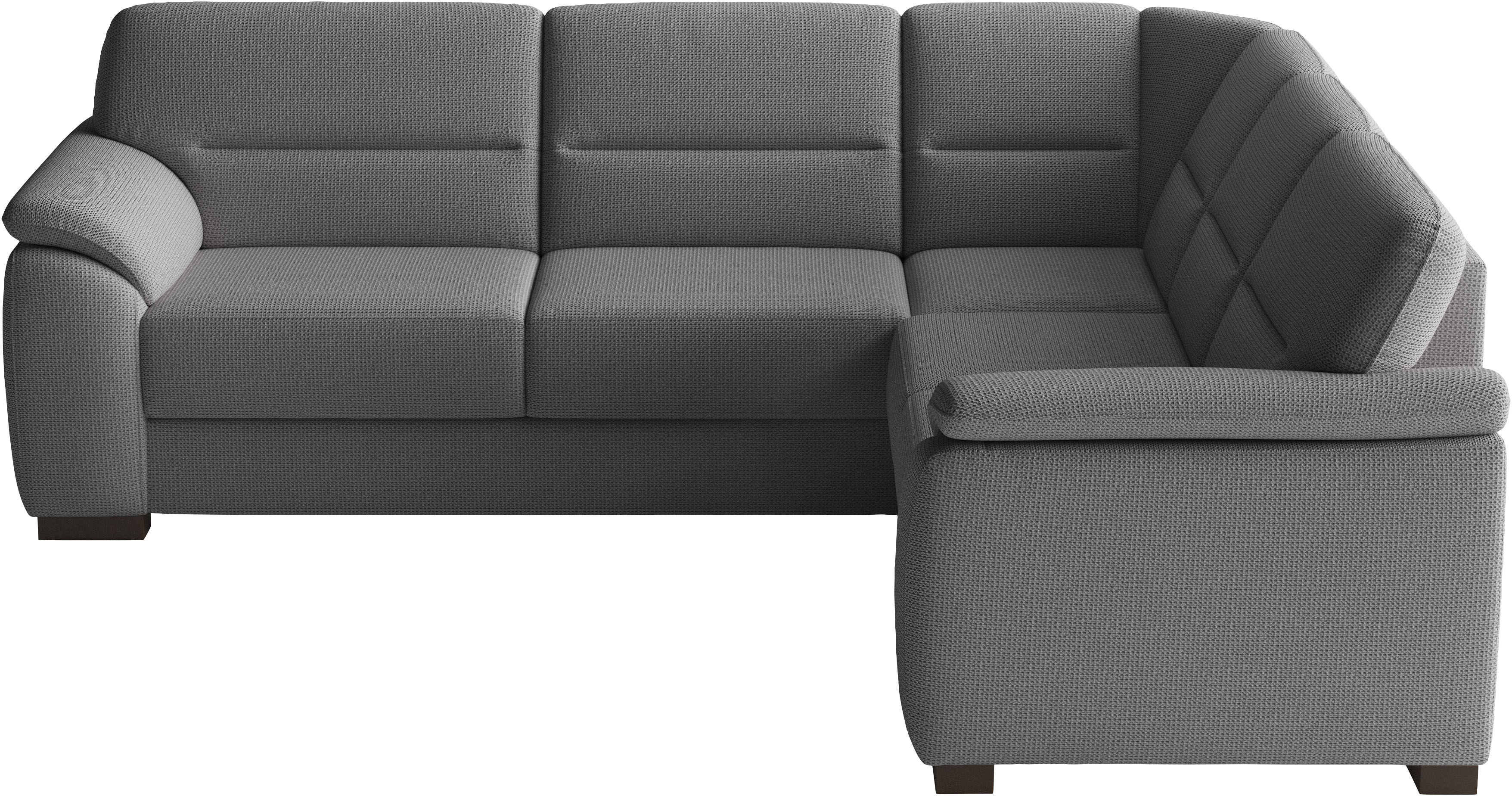 sit&more Ecksofa "Montego L-Form, B: 256 cm, große Stoffauswahl, Komfortsitzhöhe 46 cm" mit Schlaffunktion, optional Schubkasten mit Stauraum