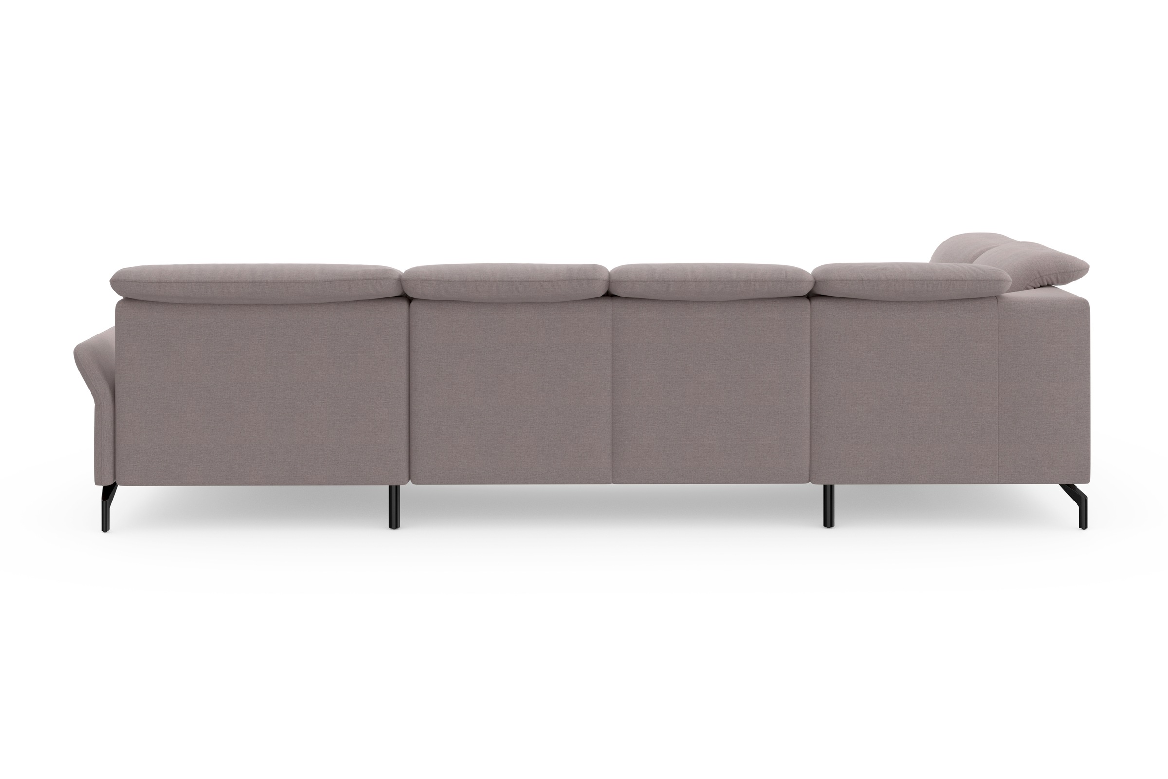 sit&more Wohnlandschaft »Fashion U-Form«, wahlweise mit Kopfteilverstellung, Vorziehsitz, motorisch, Metallfüße