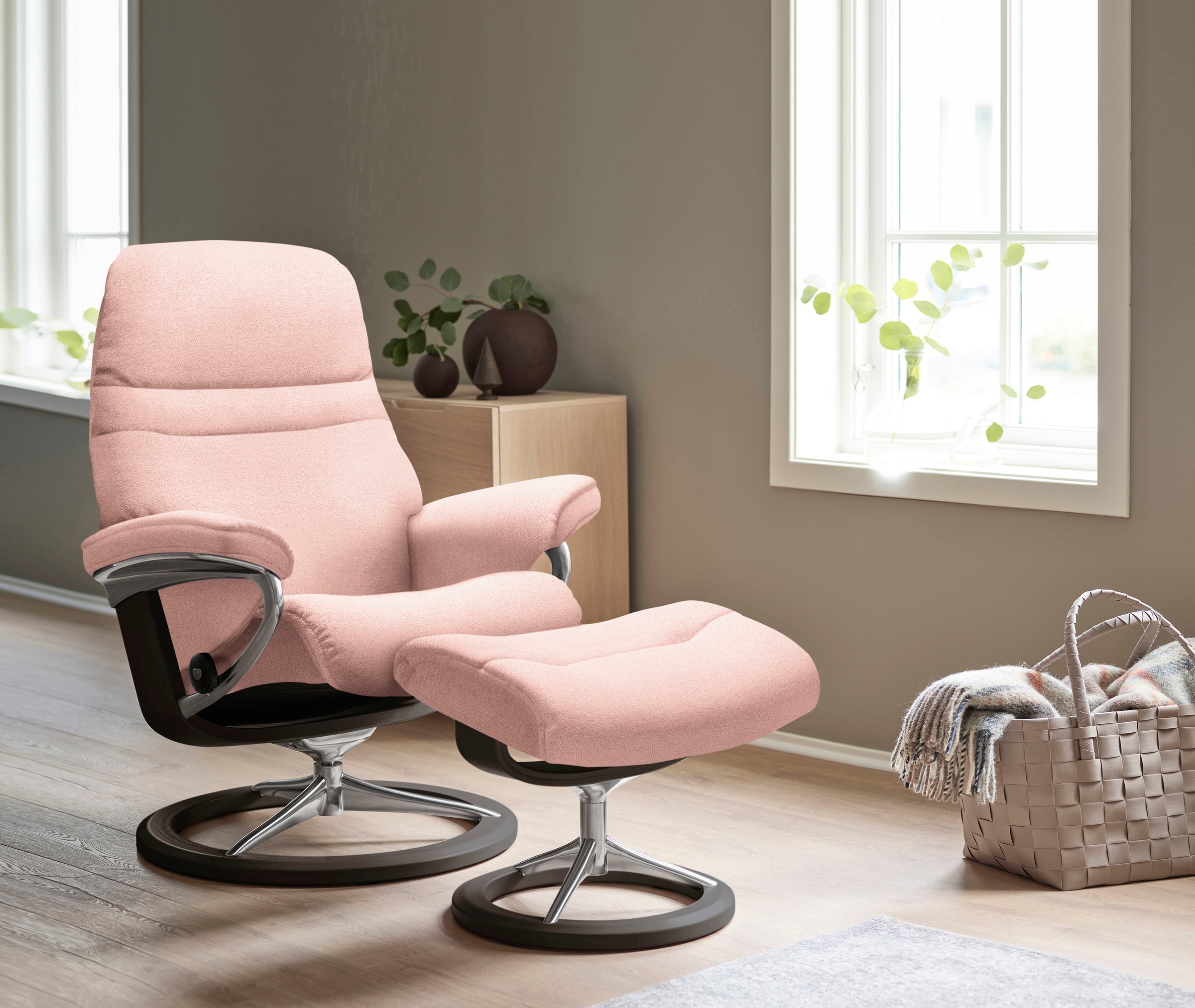 Stressless Relaxsessel "Sunrise", (Set, Relaxsessel mit Hocker), mit Signat günstig online kaufen