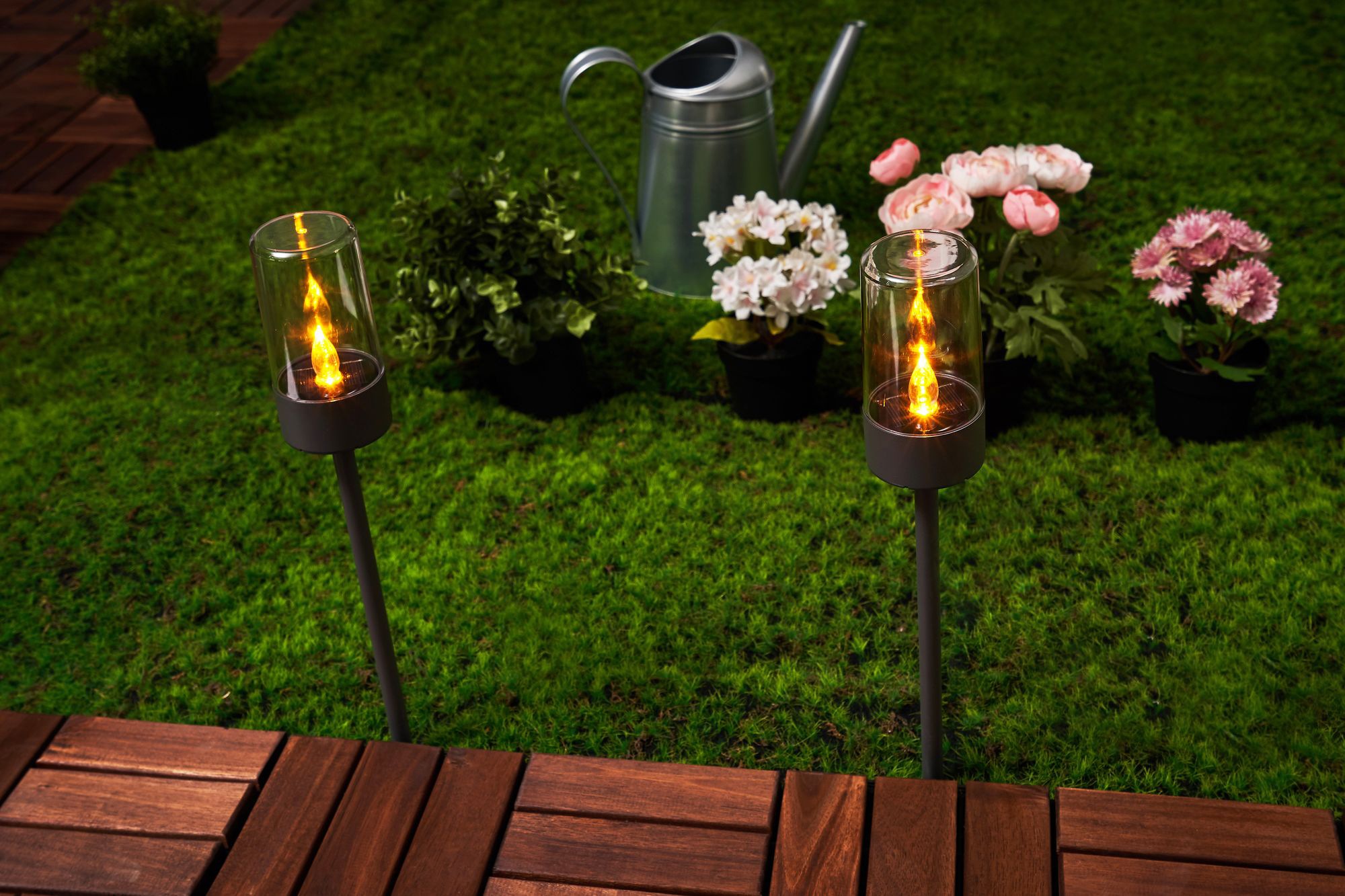 Pauleen LED Gartenfackel »Sunshine Happiness«, 2 flammig-flammig, LED-Modul, Solarbetrieben, Erdspieß, 2er Set