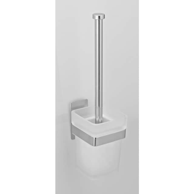 WENKO WC-Garnitur »Turbo-Loc® Genova«, aus Edelstahl-Glas, shine,  abnehmbarer Behälter, mit TurboLoc Befestigung bestellen | BAUR