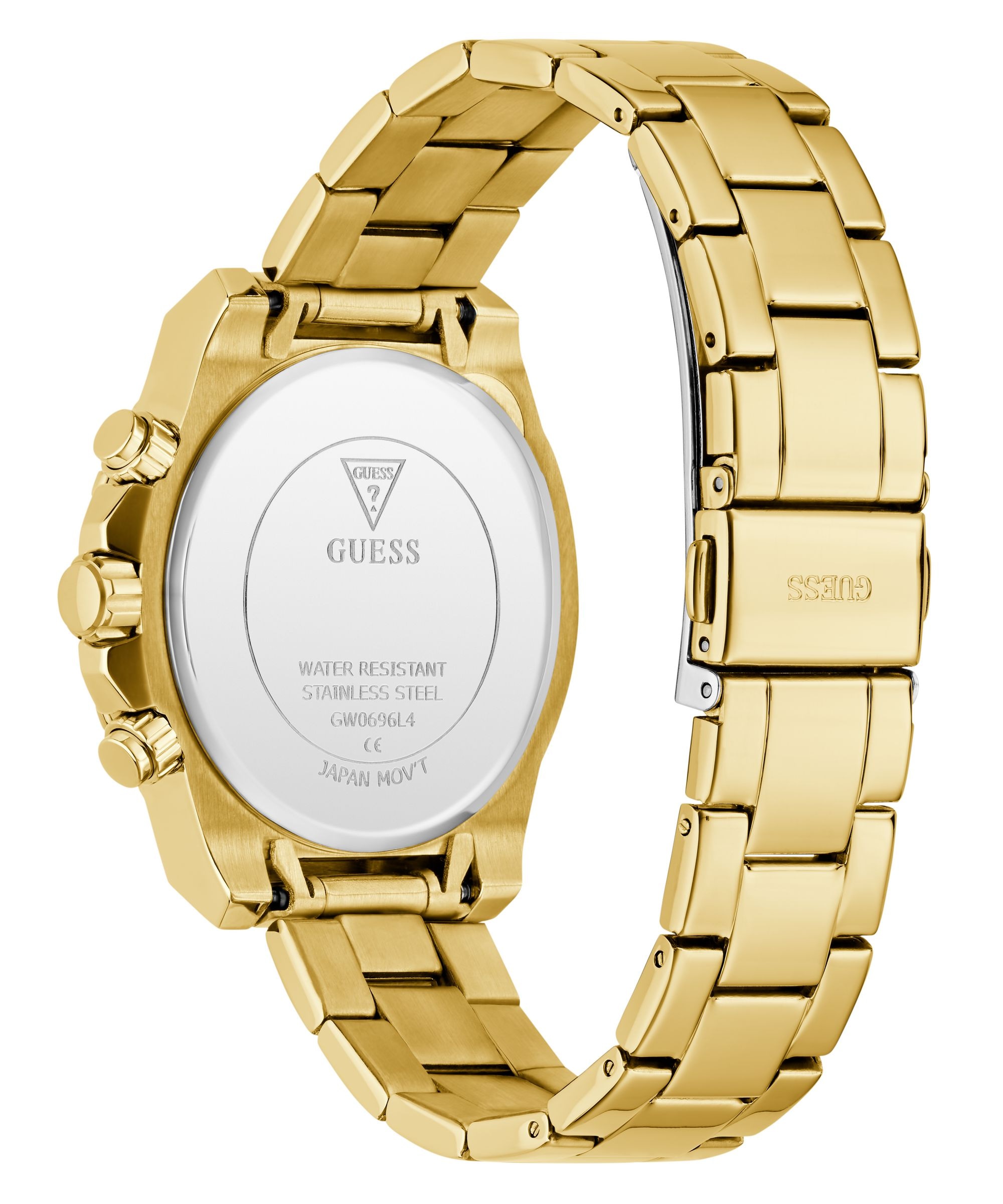 Guess Multifunktionsuhr »PHOEBE« Quarzuhr, Armbanduhr, Damenuhr, Edelstahlarmband, analog, Wochentag