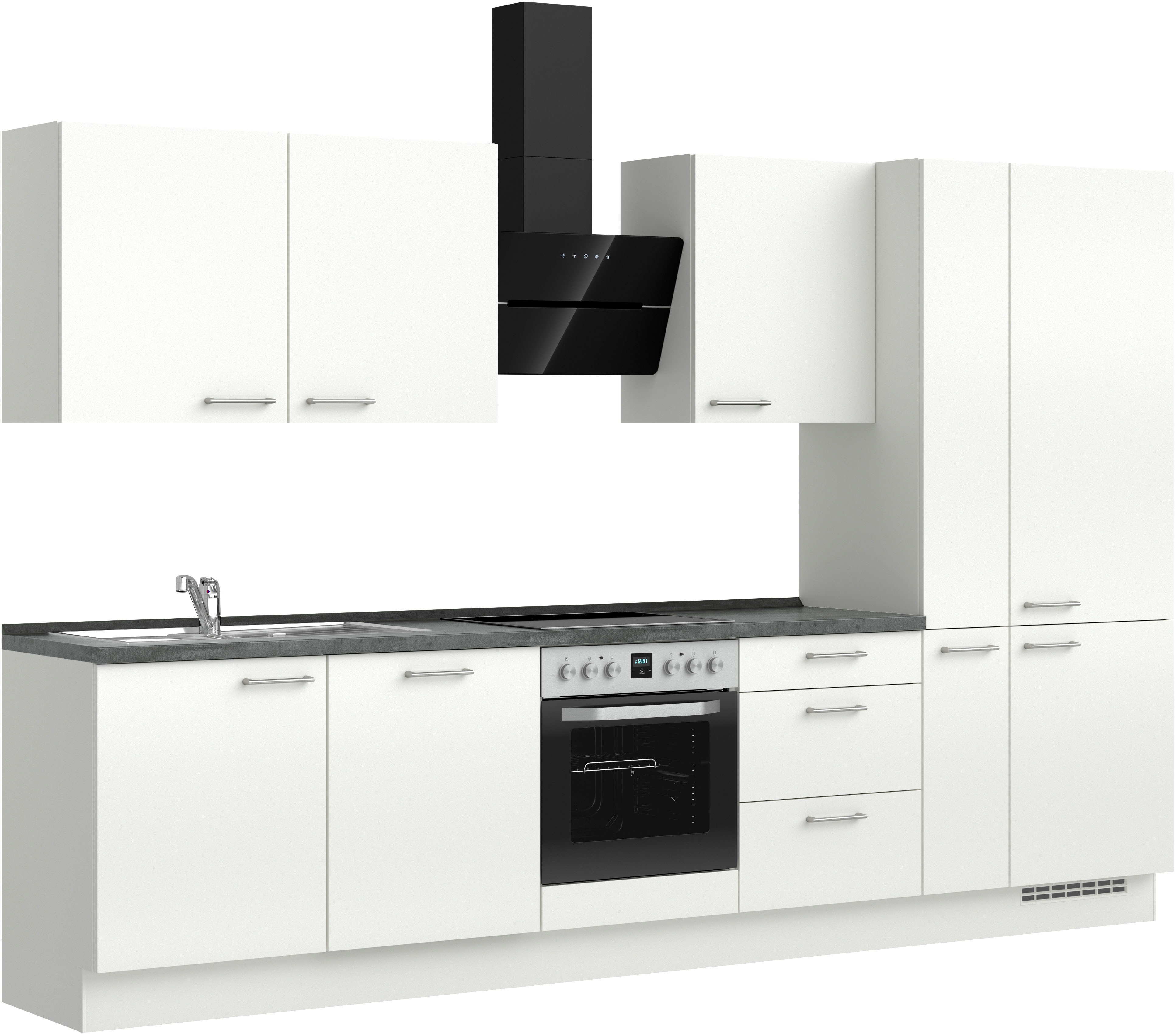 Thumbnail - nobilia Küchenzeile ""Laser II", Ausrichtung wählbar, Breite 330 cm" vormontiert, wahlw. mit unterschiedlichen E-Geräten...