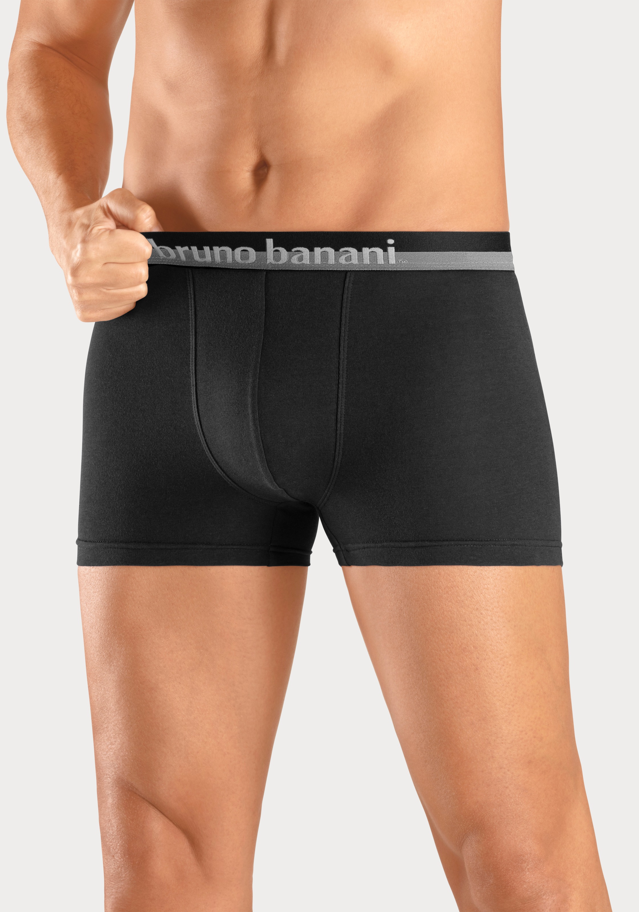 Bruno Banani Boxer »Boxershorts für Herren«, (Packung, 4 St.), mit erhabenem Logo-Druck auf dem Bund