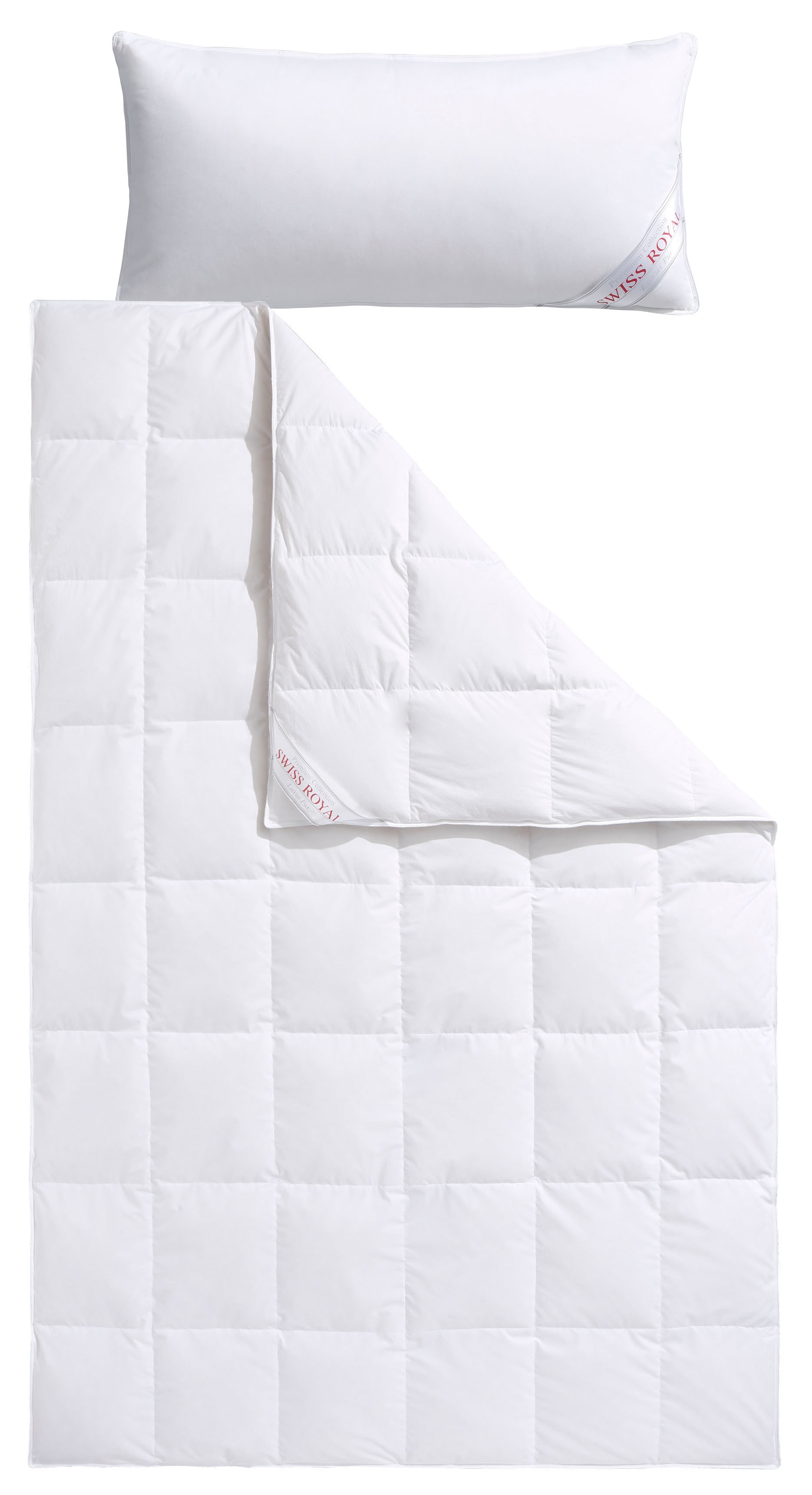 Haeussling 1100000002199 "Swiss Royal" Bettdecken-Set mit Kopfkissen, 135x200 oder 155x220 cm, Sommer, Winter