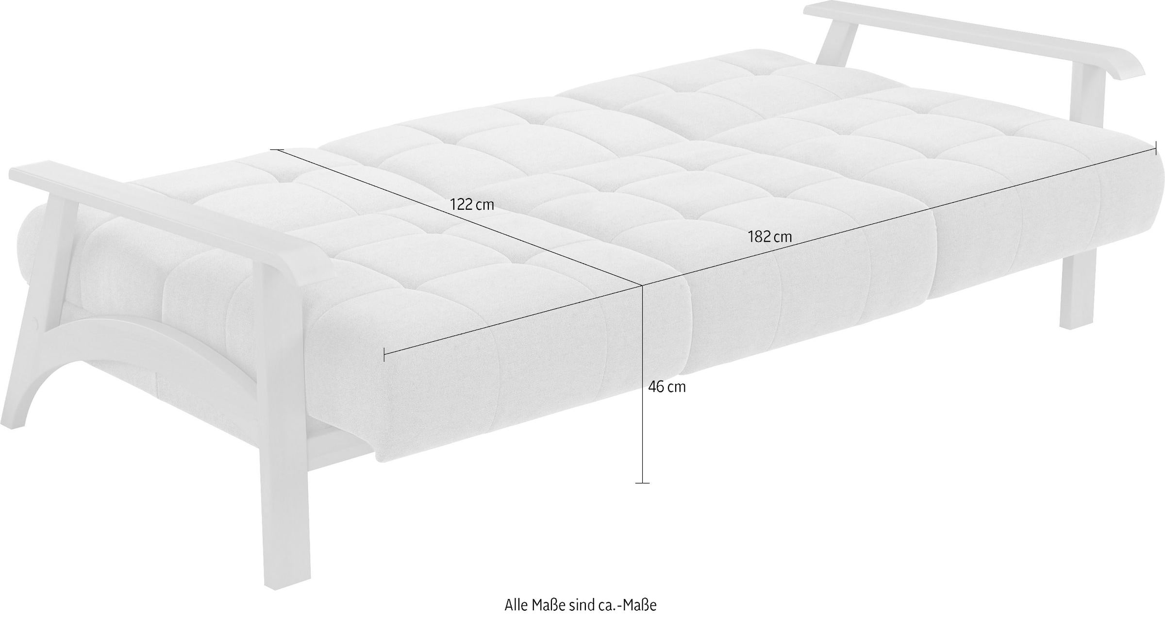 sit&more 3-Sitzer »Billund«, Armlehnen aus Buchenholz in natur, verschiedene Bezüge und Farben