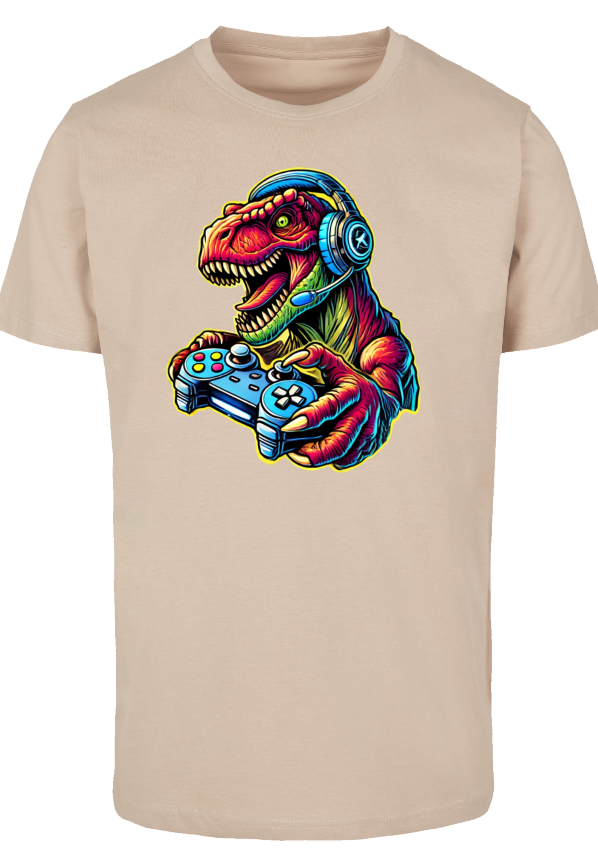 F4NT4STIC T-Shirt »Dinosaurier Gamer«, Premium Qualität
