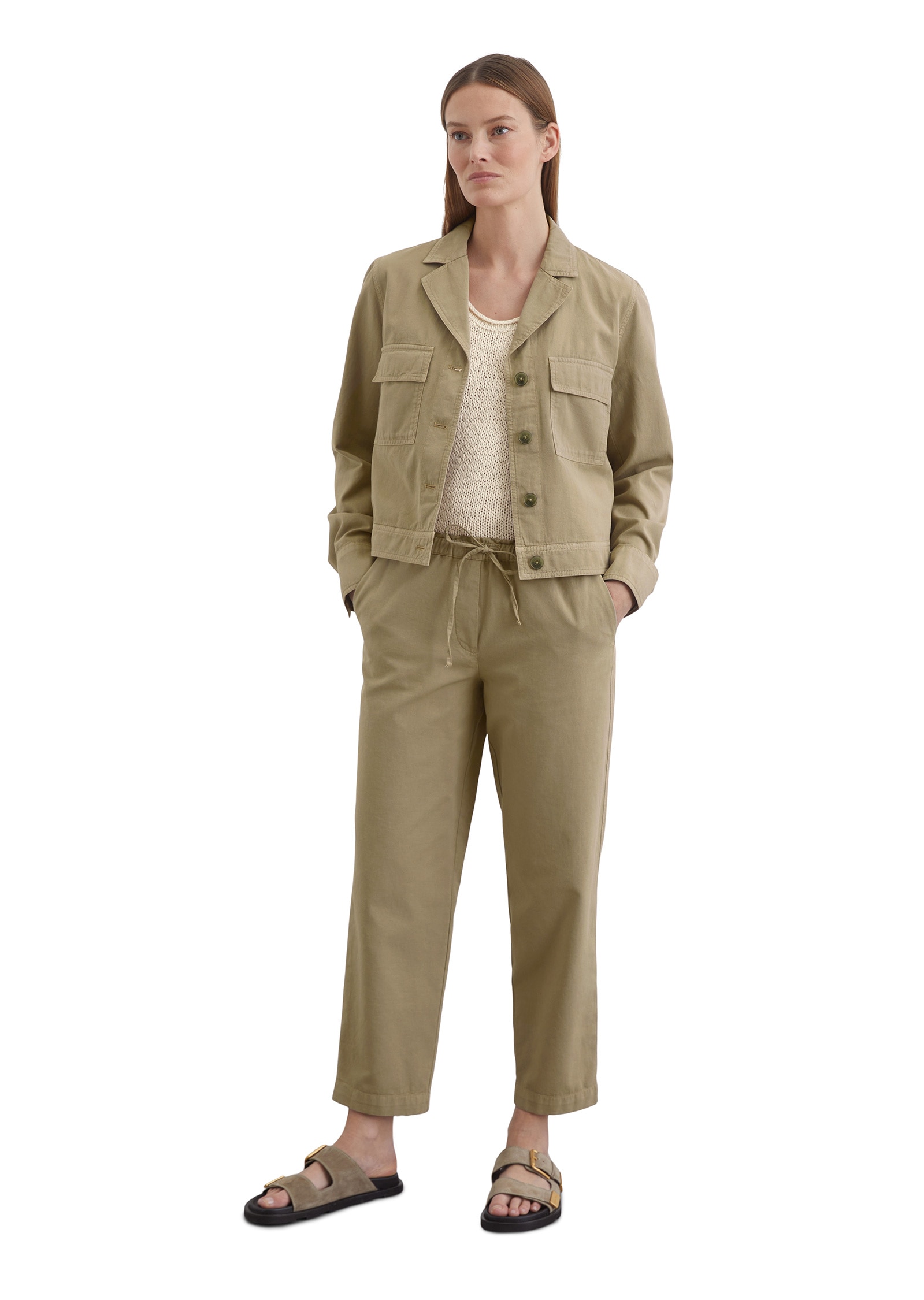 Marc O'Polo Kurzjacke »aus Organic-Cotton-Leinen-Mix«, ohne Kapuze