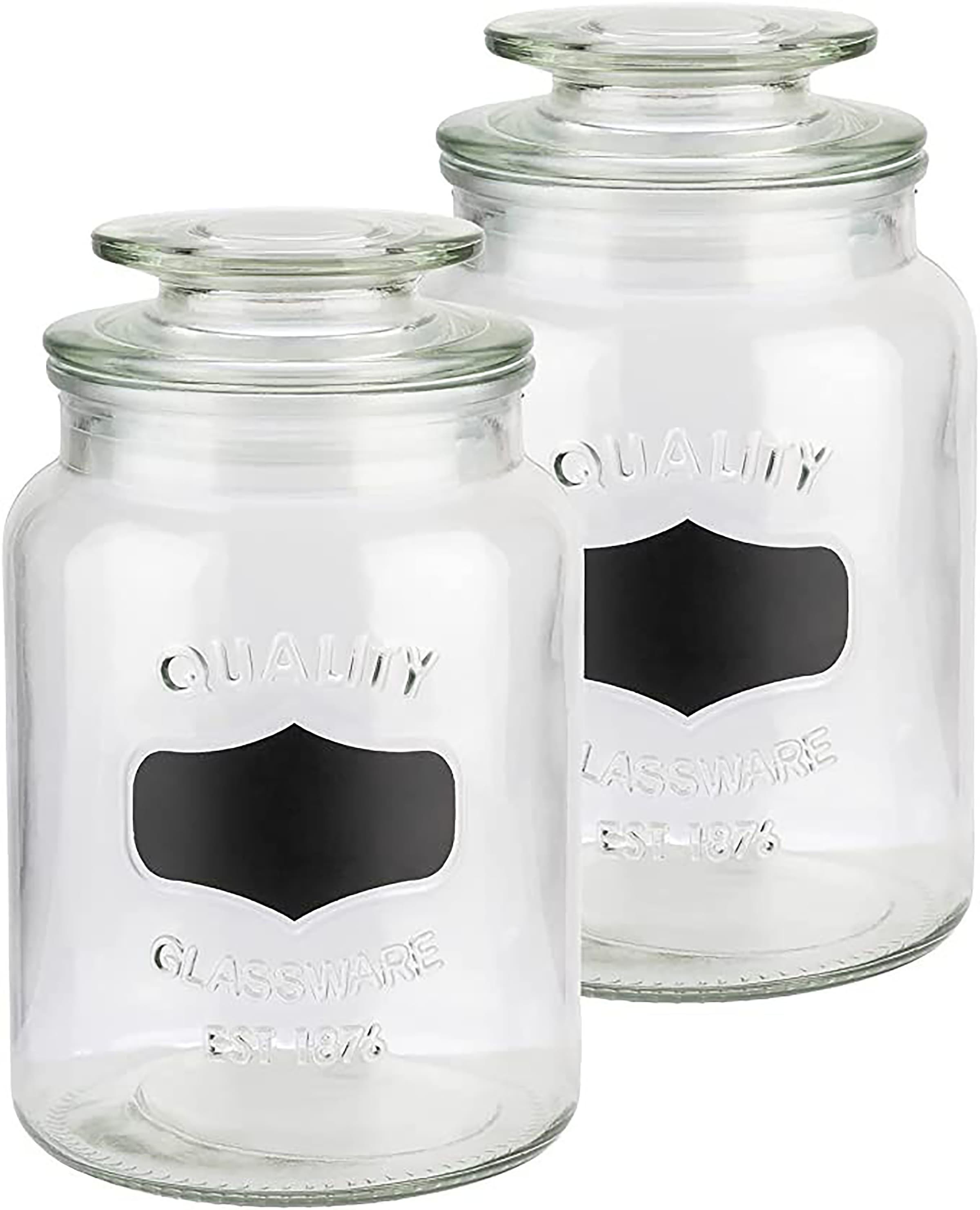 APS Vorratsglas Set, 2 Stk. tlg. mit Beschriftungsfeld, luftdichter Verschl günstig online kaufen