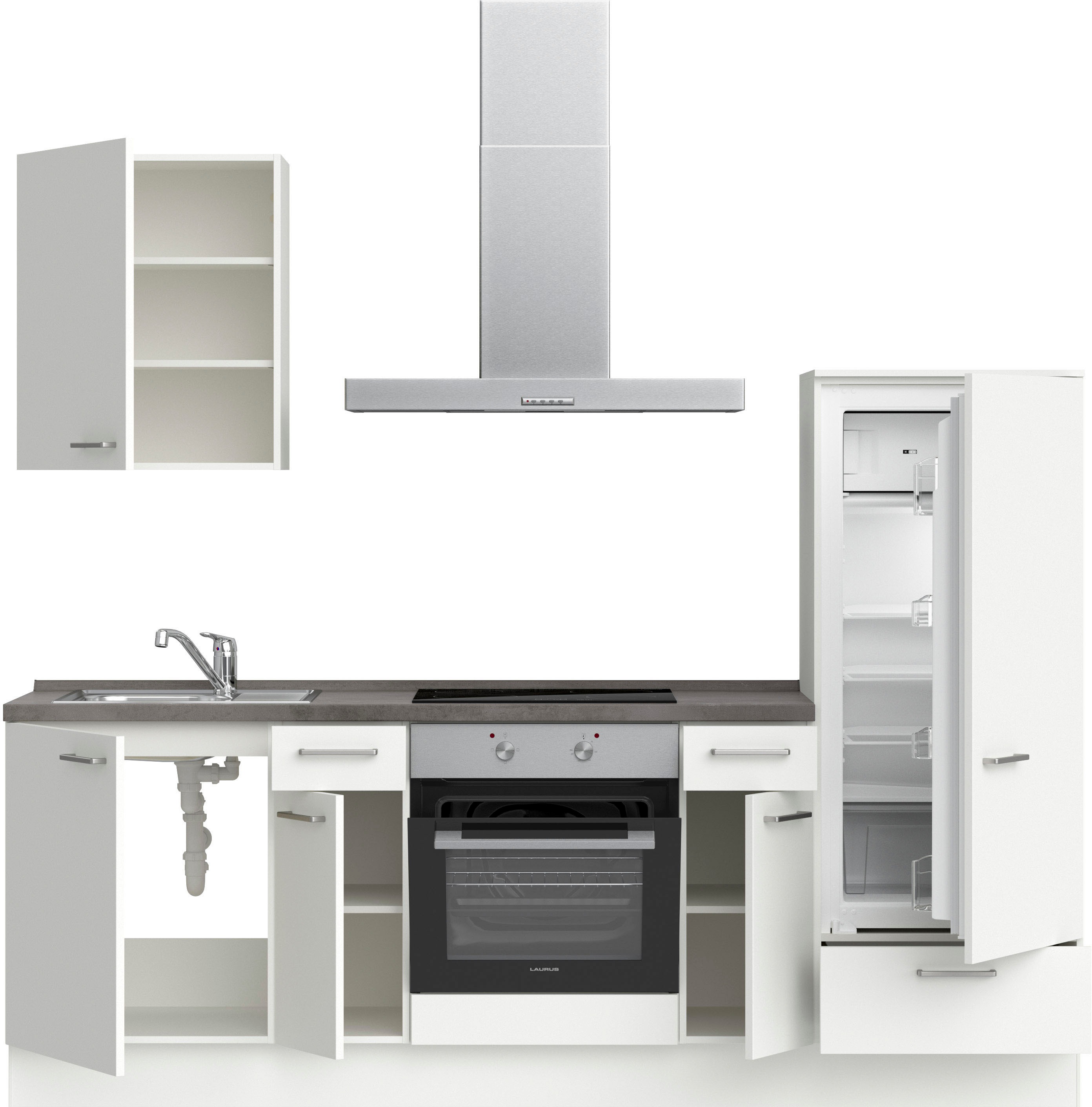 Thumbnail - nobilia Küchenzeile ""Touch I"" vormontiert, Ausrichtung wählbar, Breite 240 cm, wahlw. mit E-Geräten