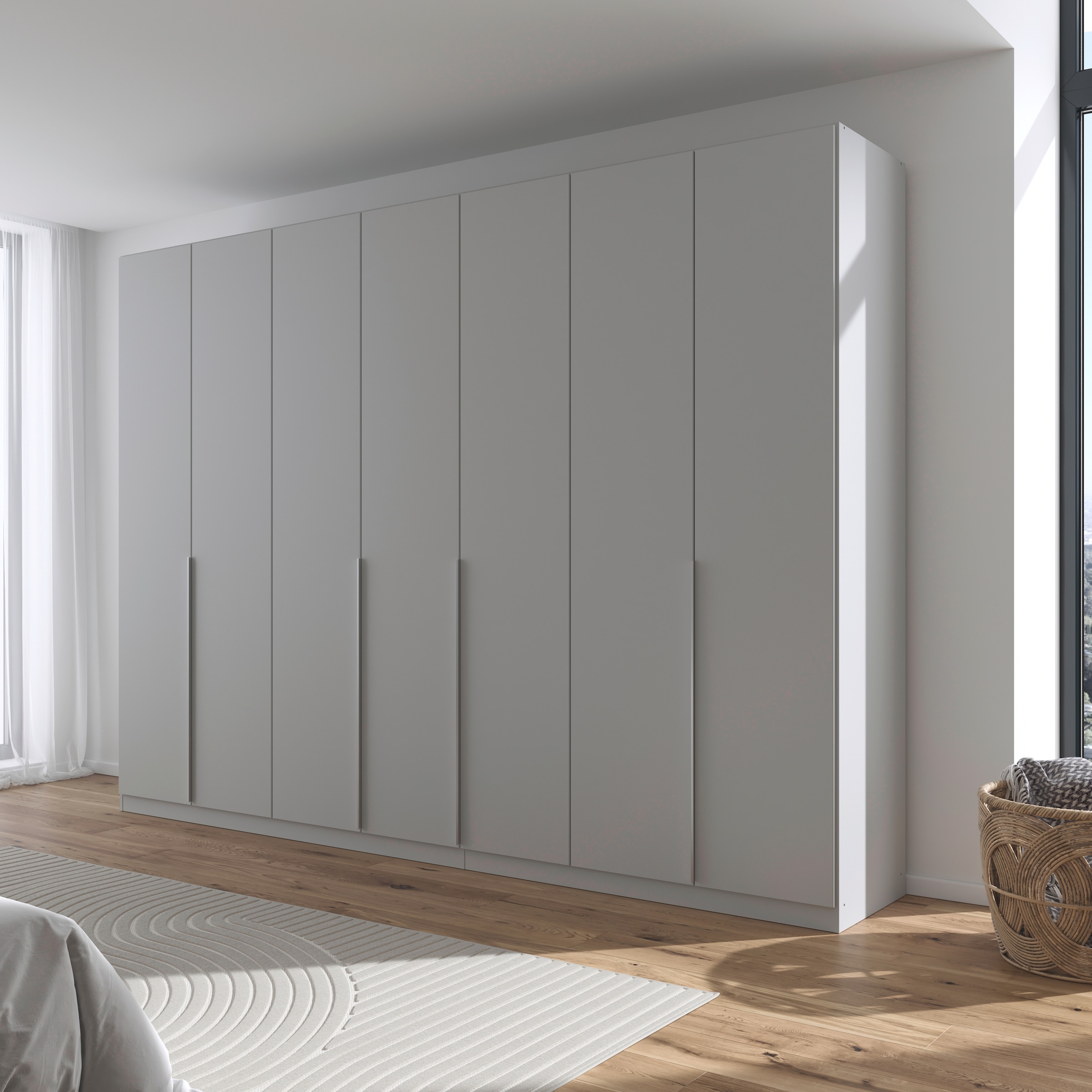 rauch Drehtürenschrank »Kleiderschrank Schrank Garderobe AGORDO TOPSELLER Schlafzimmer«, (in zwei Griff-Farben mit Dekor- oder Hochglanzfront), durchdachte Innenausstattung, in 6 Breiten und 2 Höhen MADE IN GERMANY