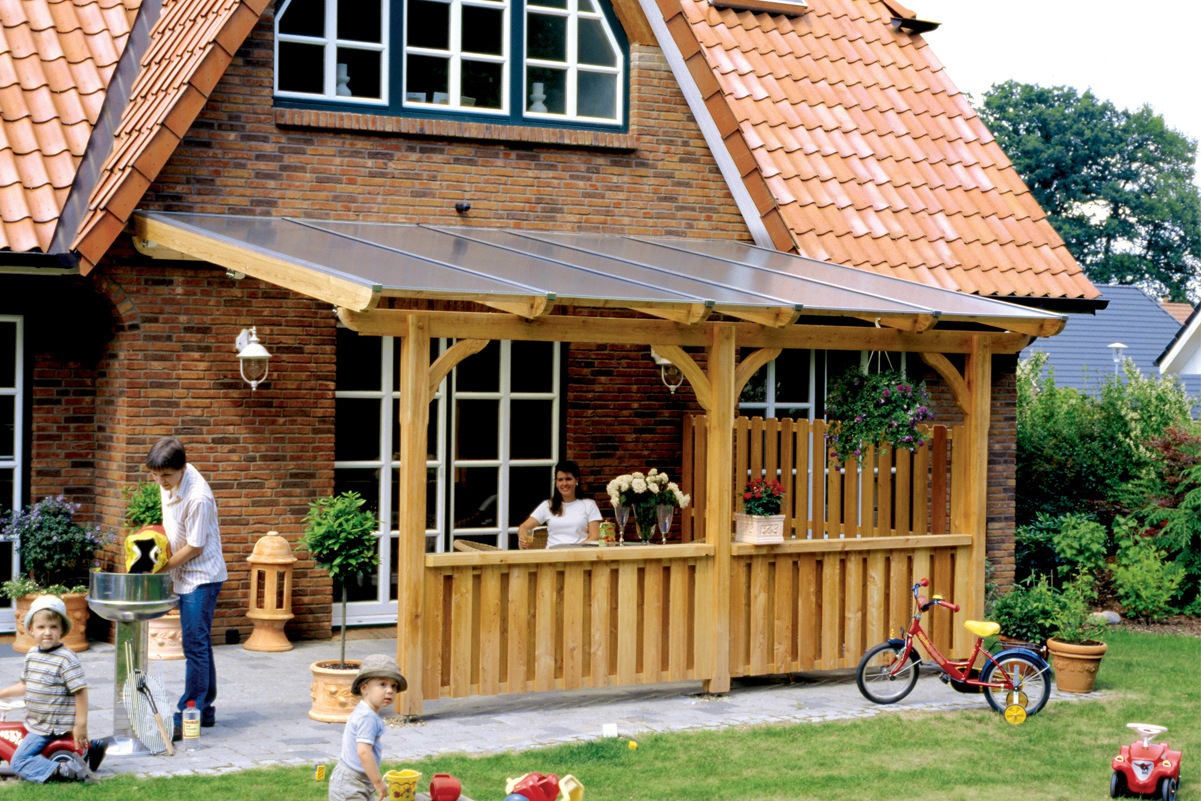 Skanholz Sichtschutzelement, passend für Terrassendach »Rimini + Ravenna« 300 cm Tiefe
