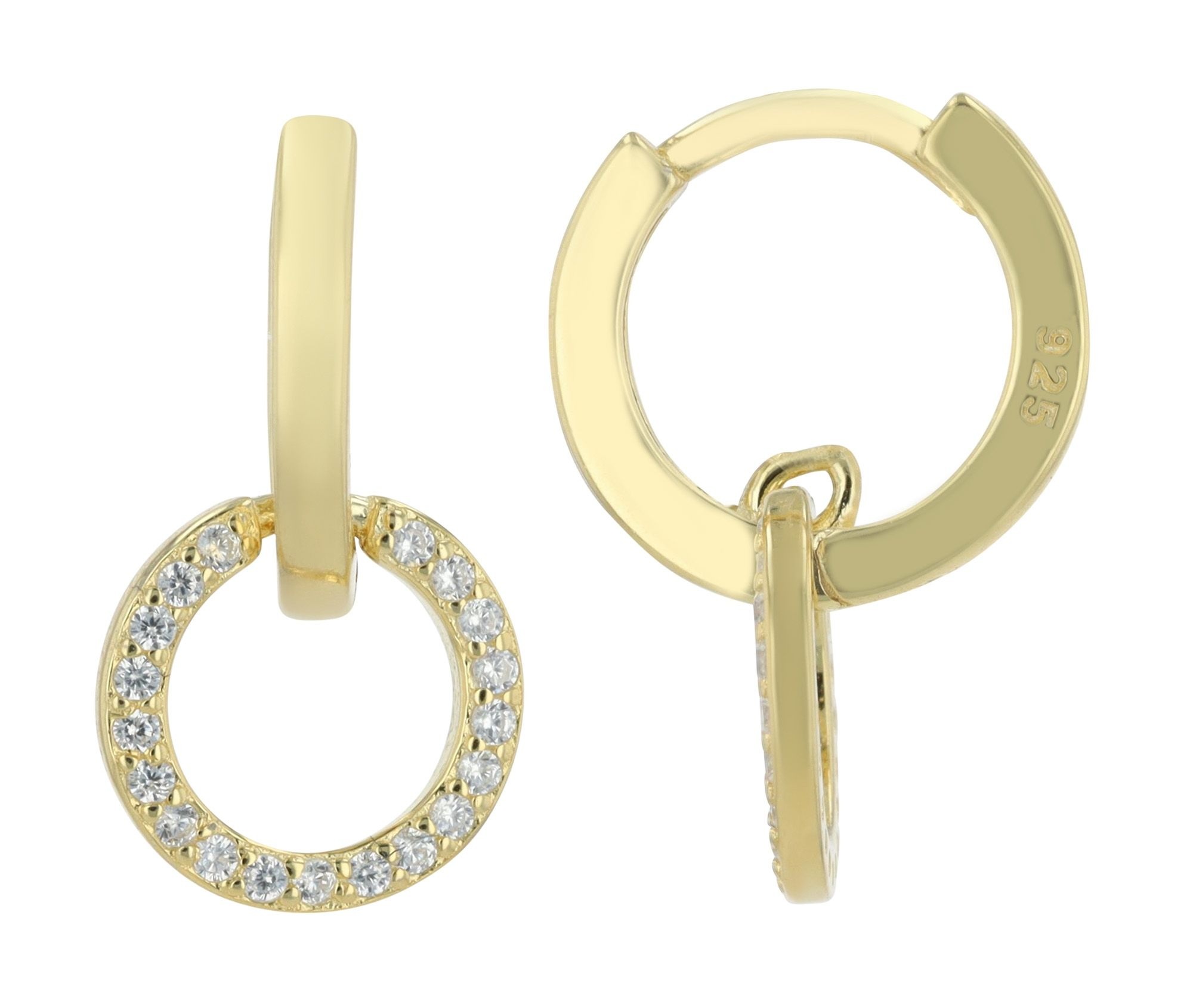 ADELIA ́S Damen Kettenanhänger "Damen Anhänger aus 925 Silber mit Zirkonia", Silber 925 (Sterlingsilber)gold, Silber 925 (Sterlingsilber),